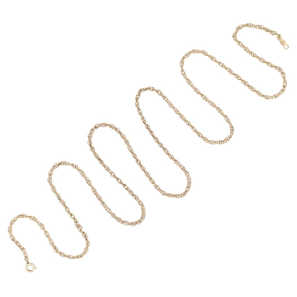 Lot 546: Caco 12K Yellow Gold Filled Rope Chain Necklace