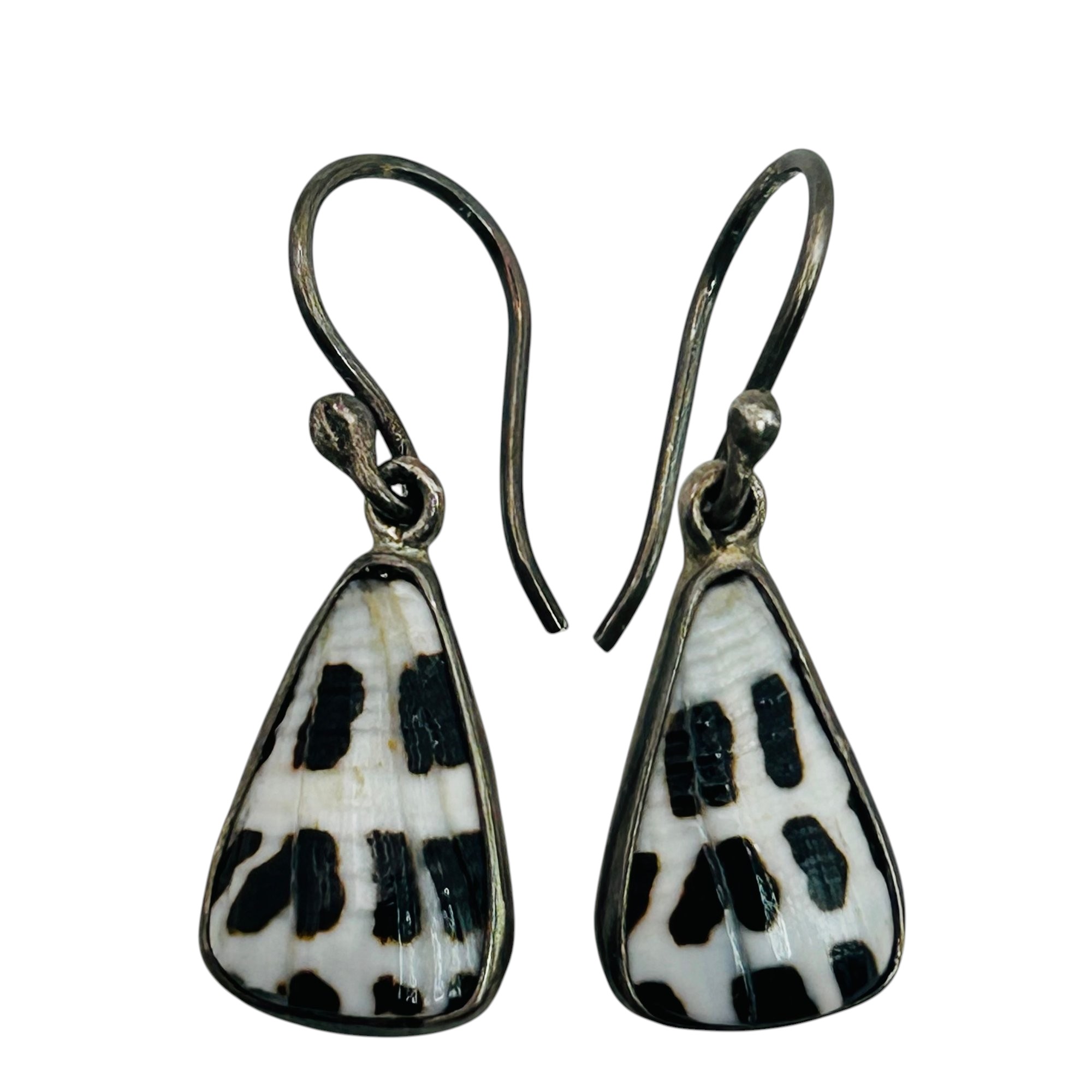 Sterling Hebrew Cone Shell Earrings
