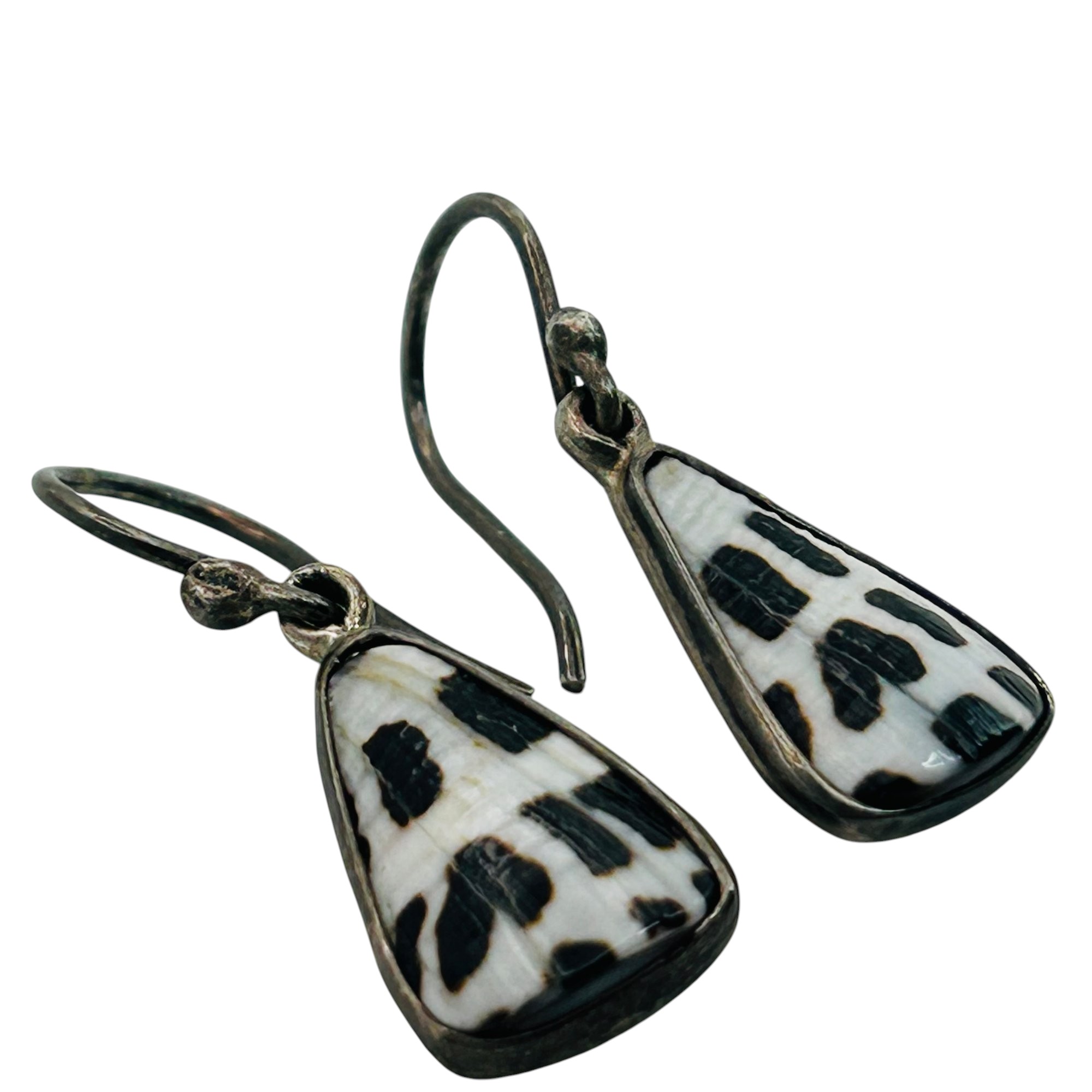 Sterling Hebrew Cone Shell Earrings