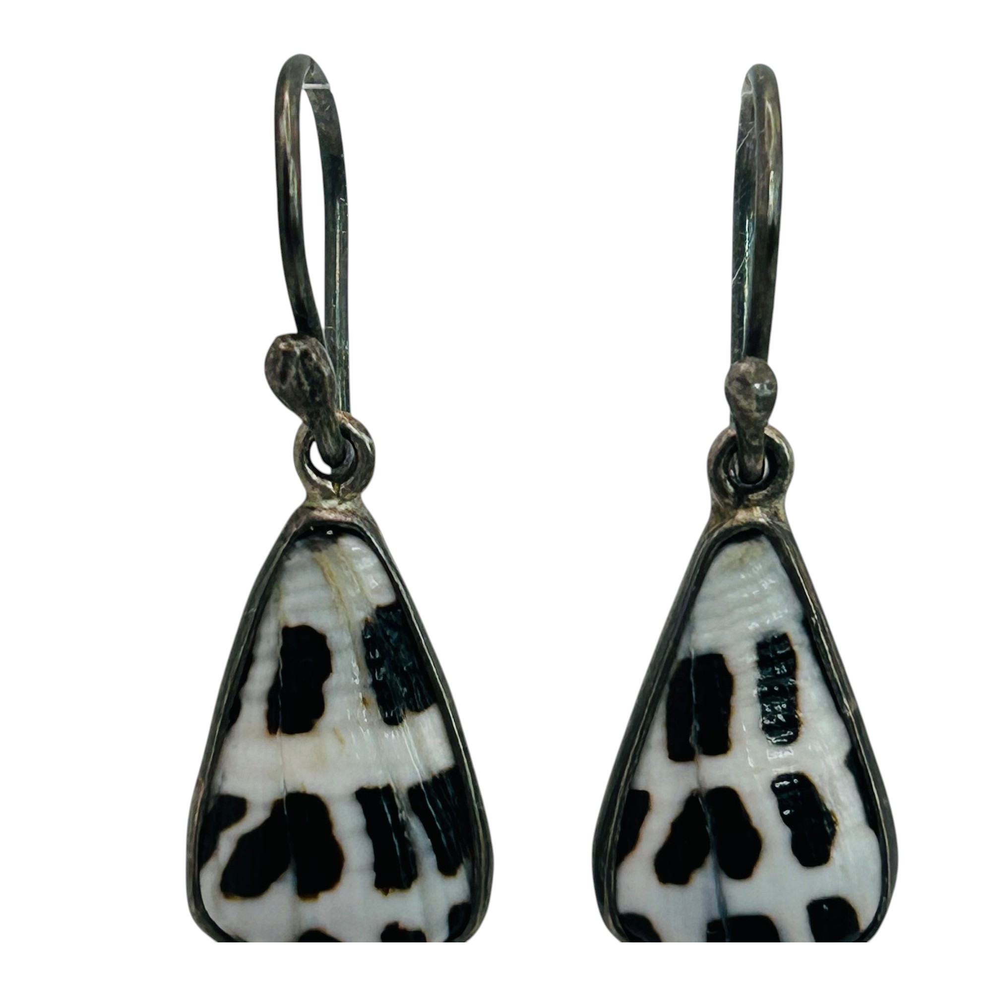 Sterling Hebrew Cone Shell Earrings