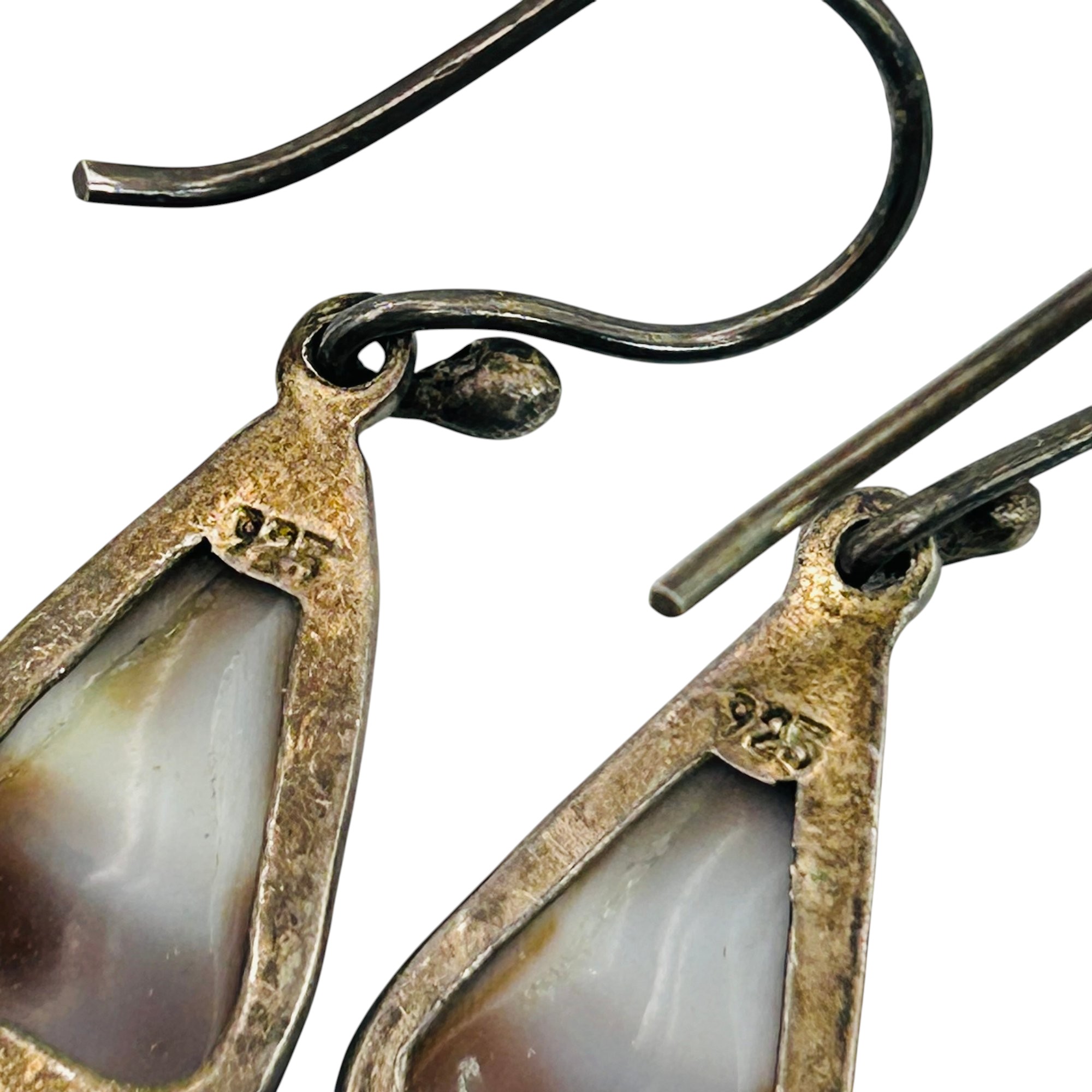 Sterling Hebrew Cone Shell Earrings