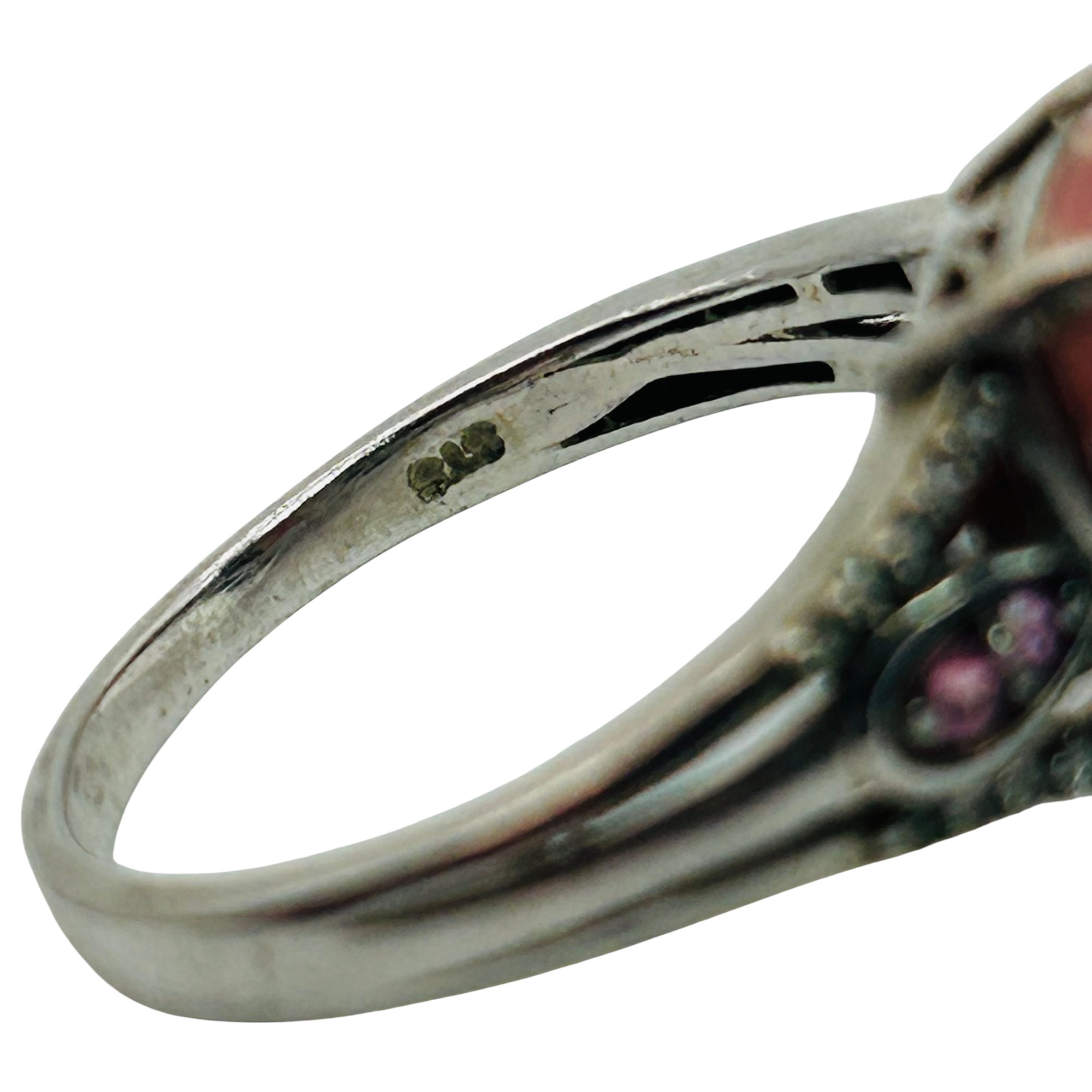 Sterling Rhodochrosite Ring Sz 11