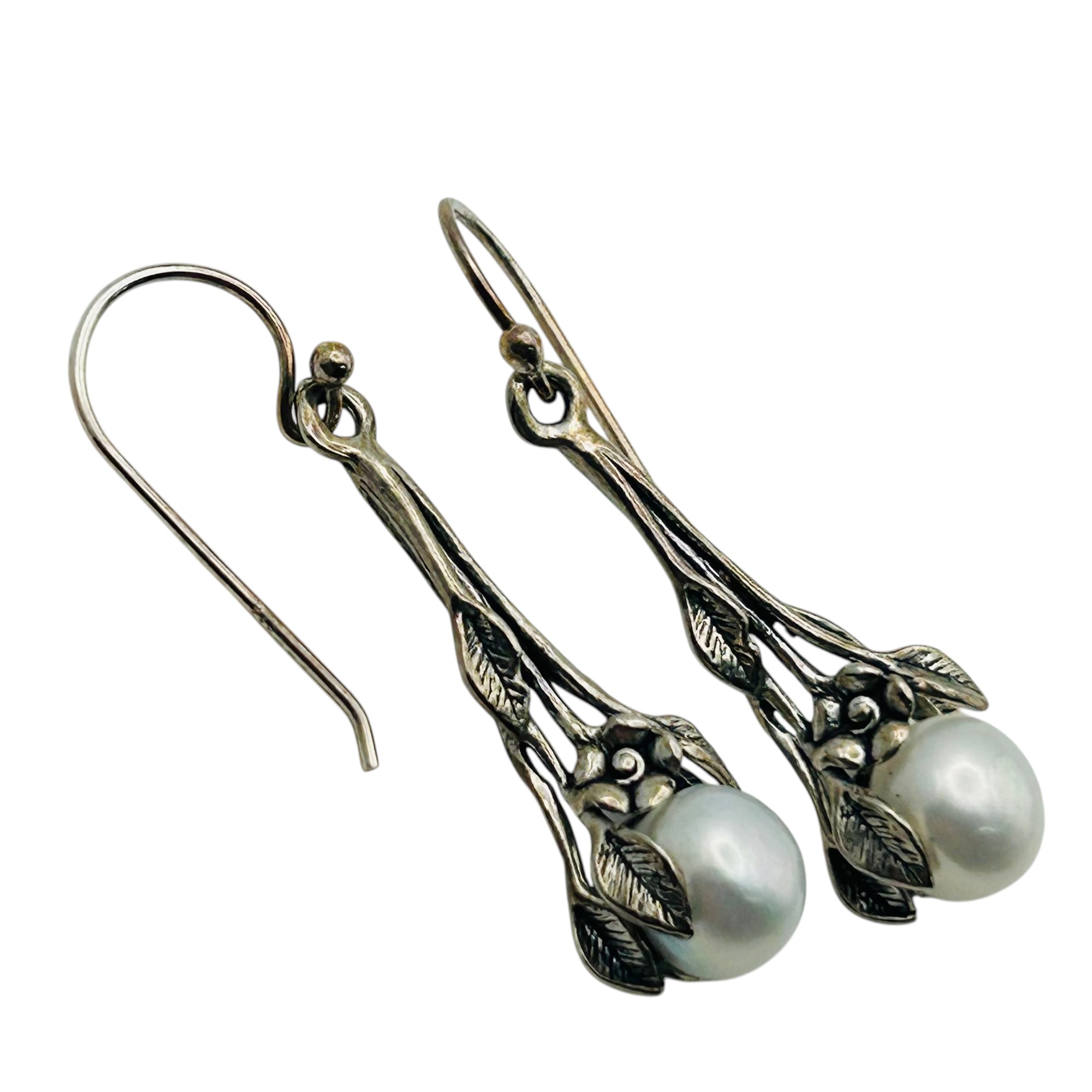 Israel Sterling Pearl Earring