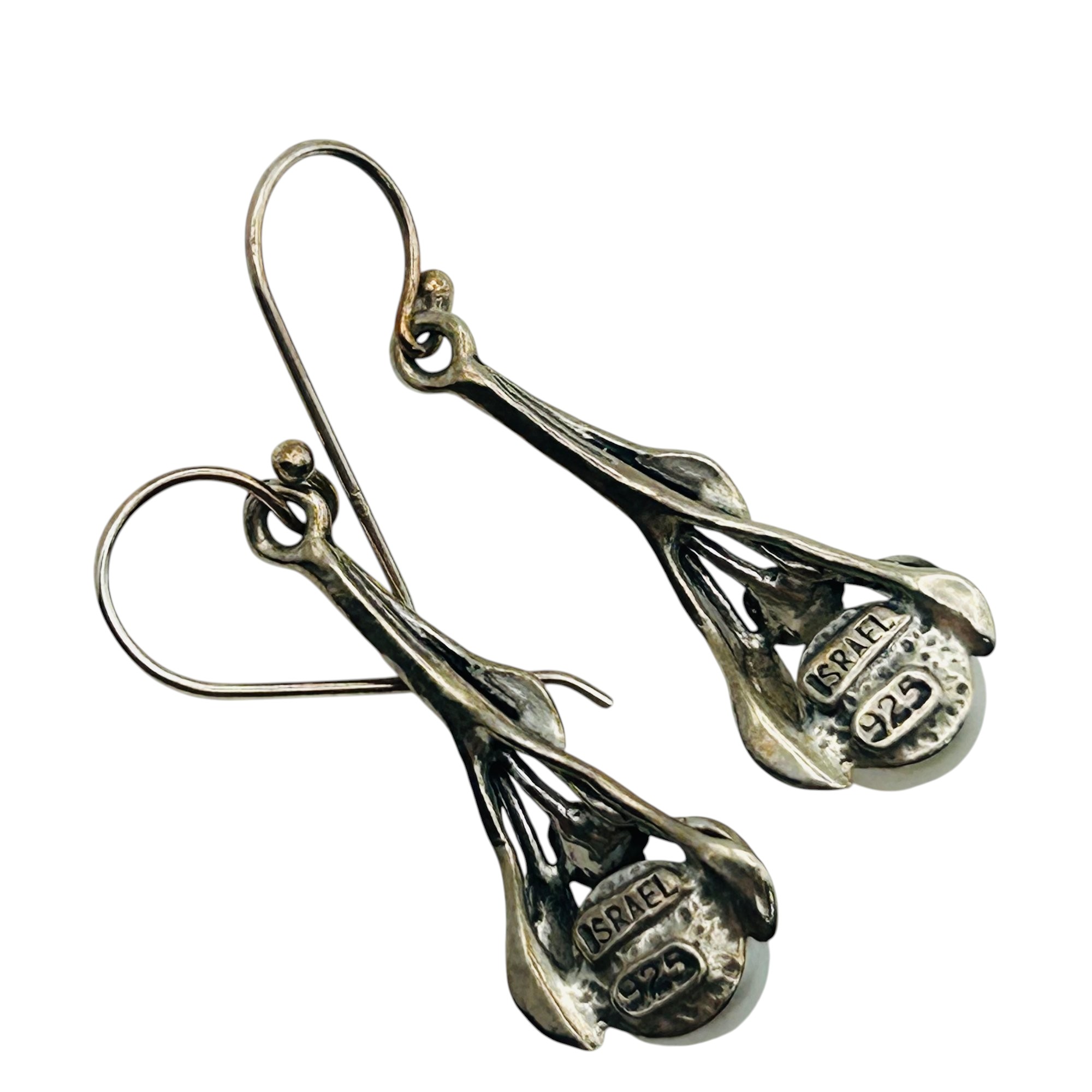 Israel Sterling Pearl Earring