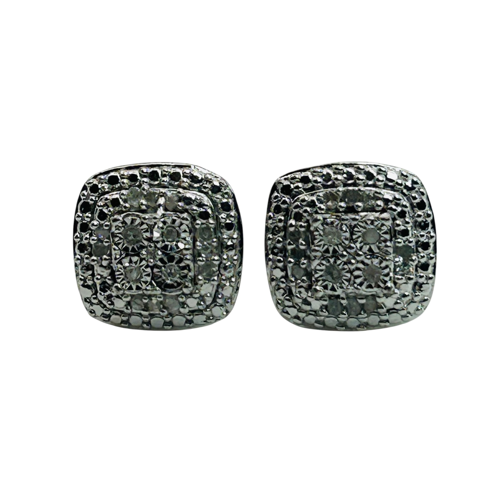 Sterling Diamond Earrings