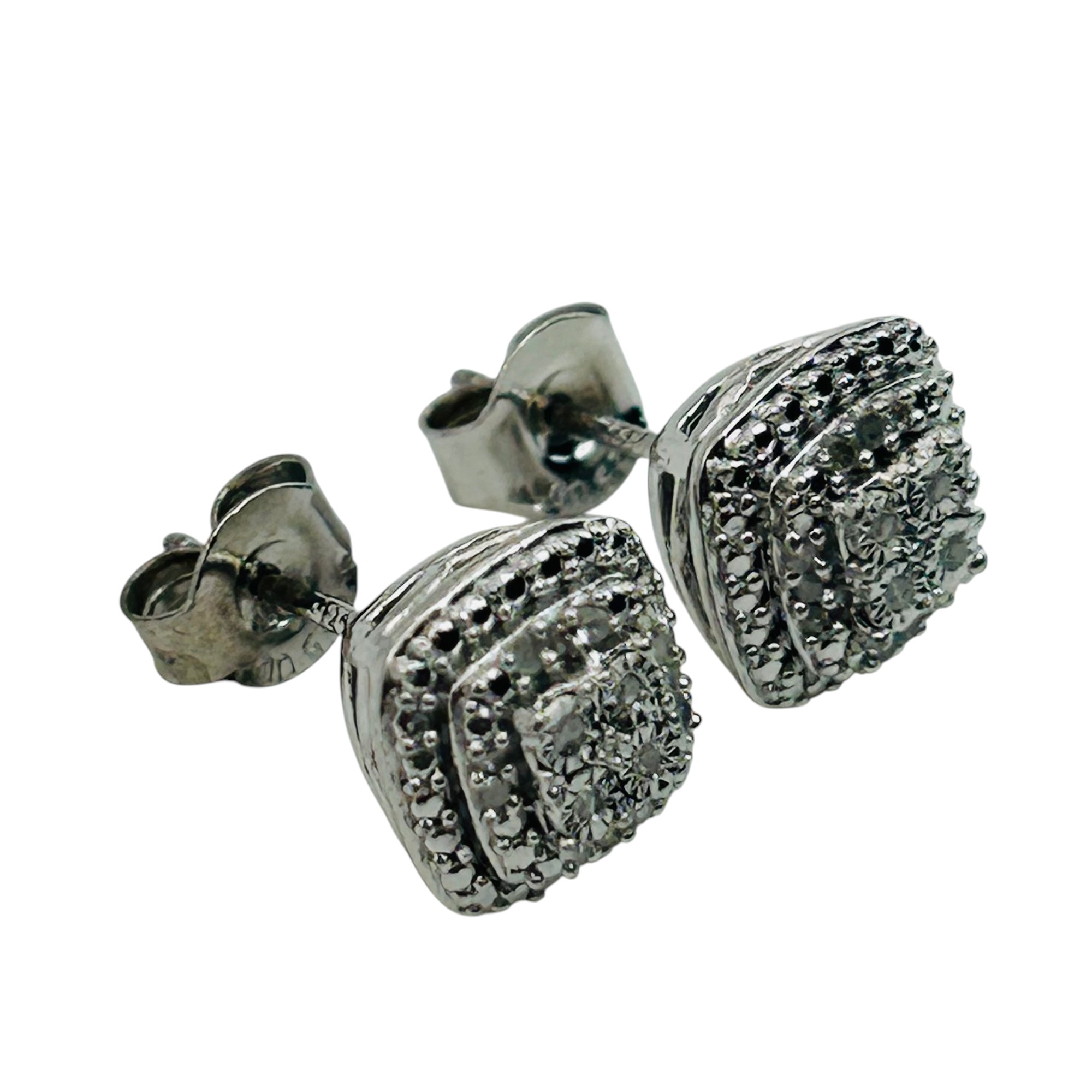 Sterling Diamond Earrings
