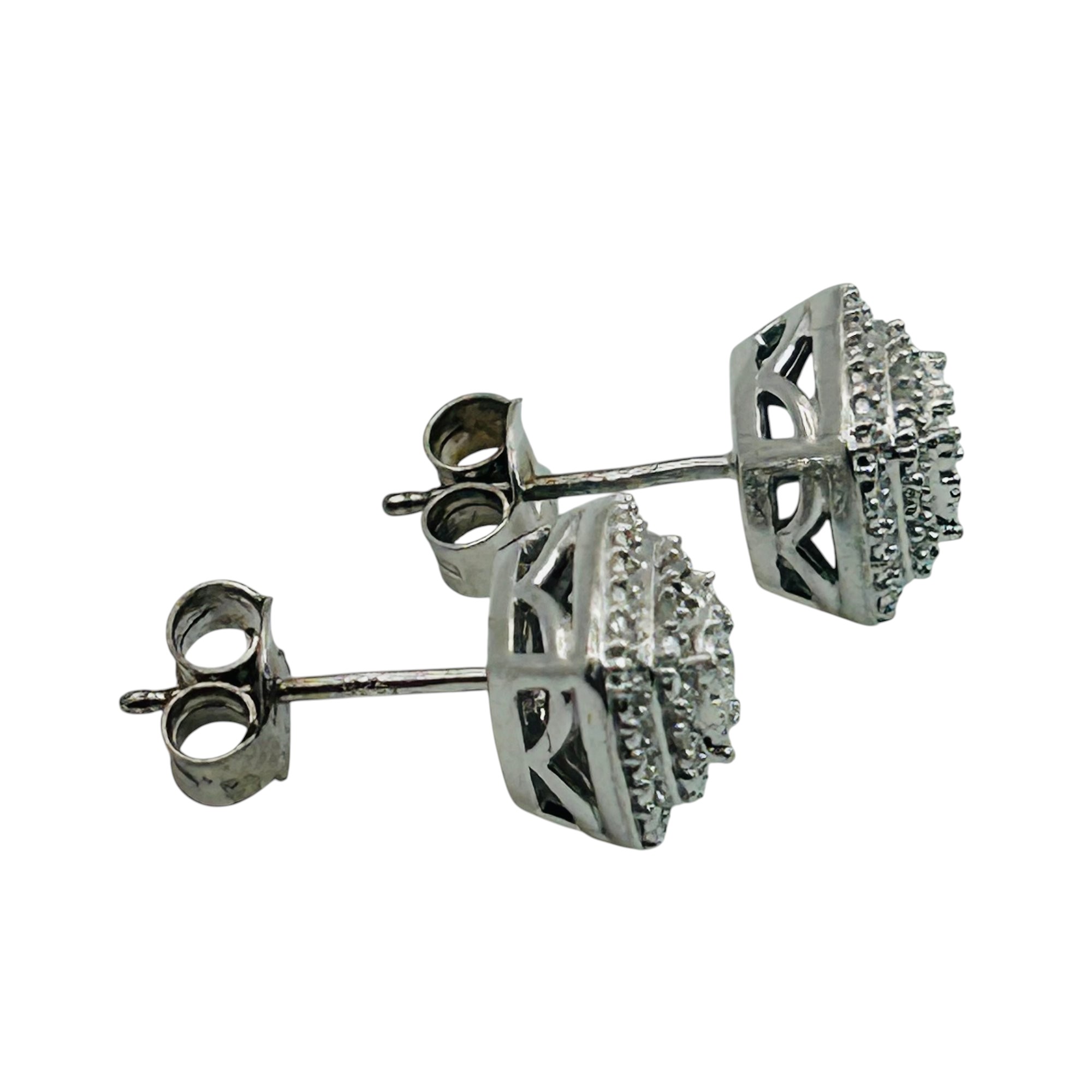 Sterling Diamond Earrings