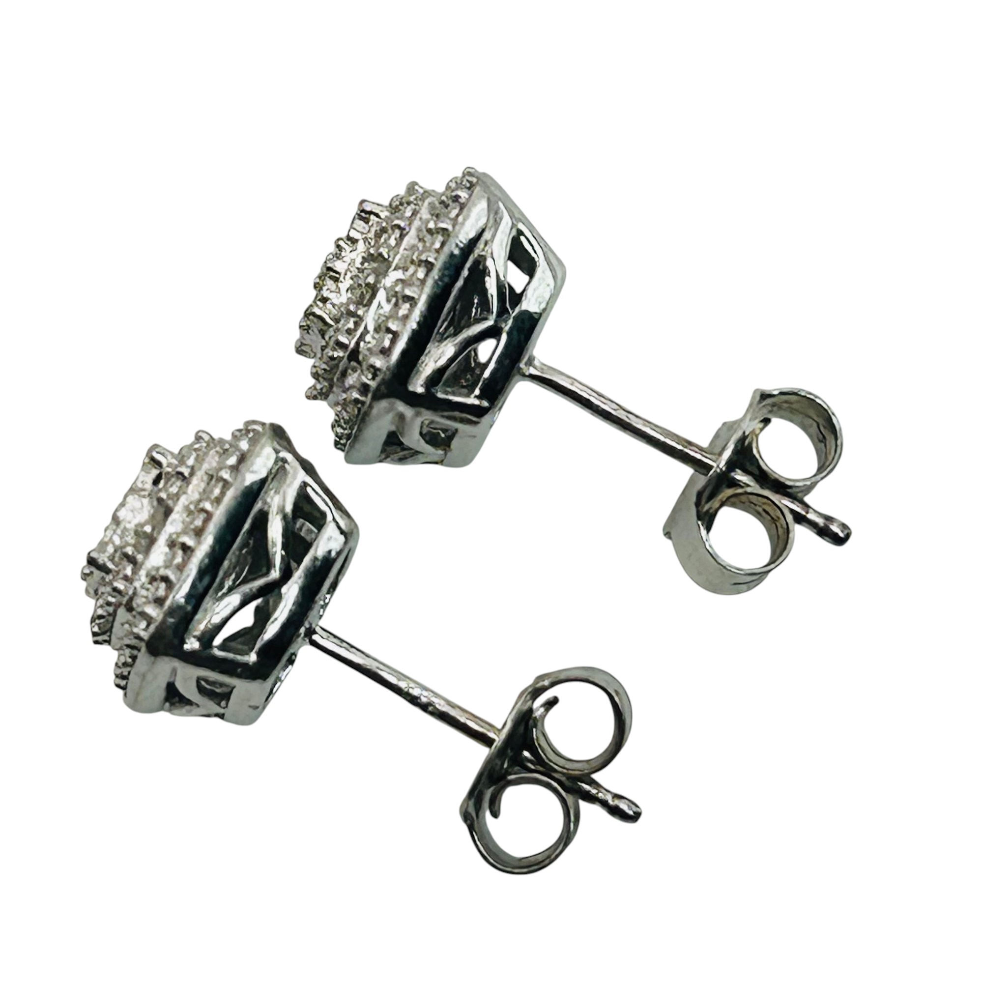 Sterling Diamond Earrings