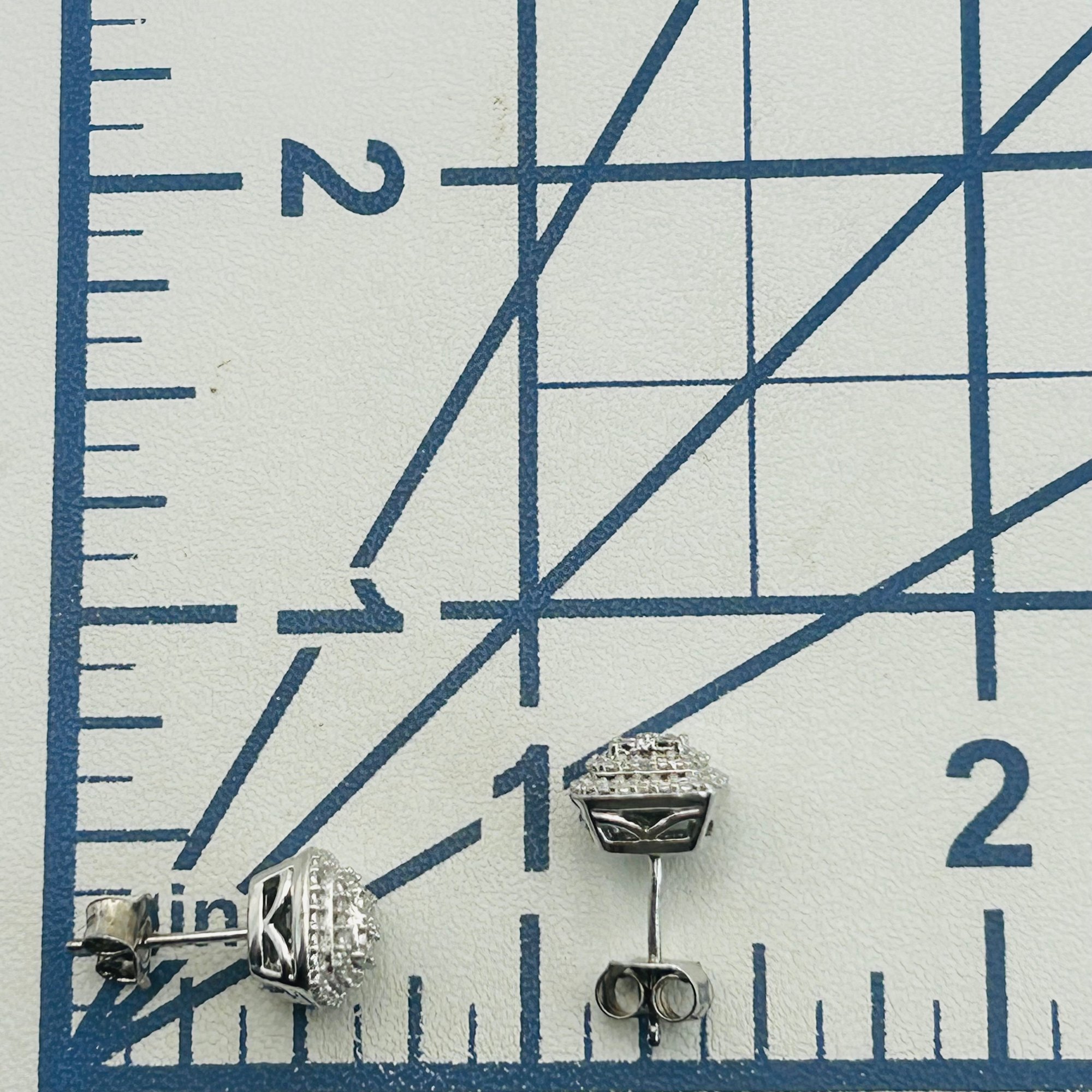 Sterling Diamond Earrings