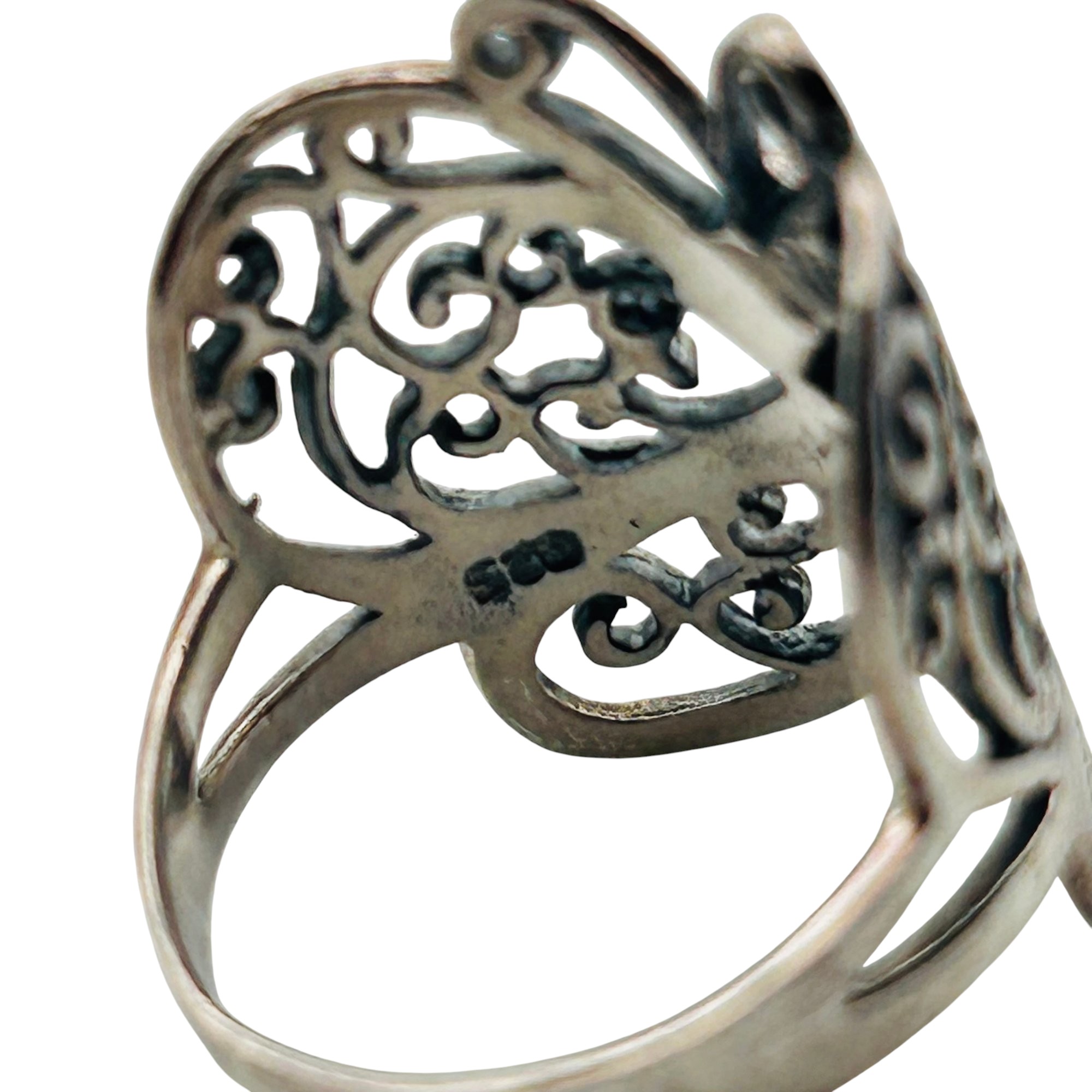 Sterling Butterfly Thumb Ring Sz 7.5