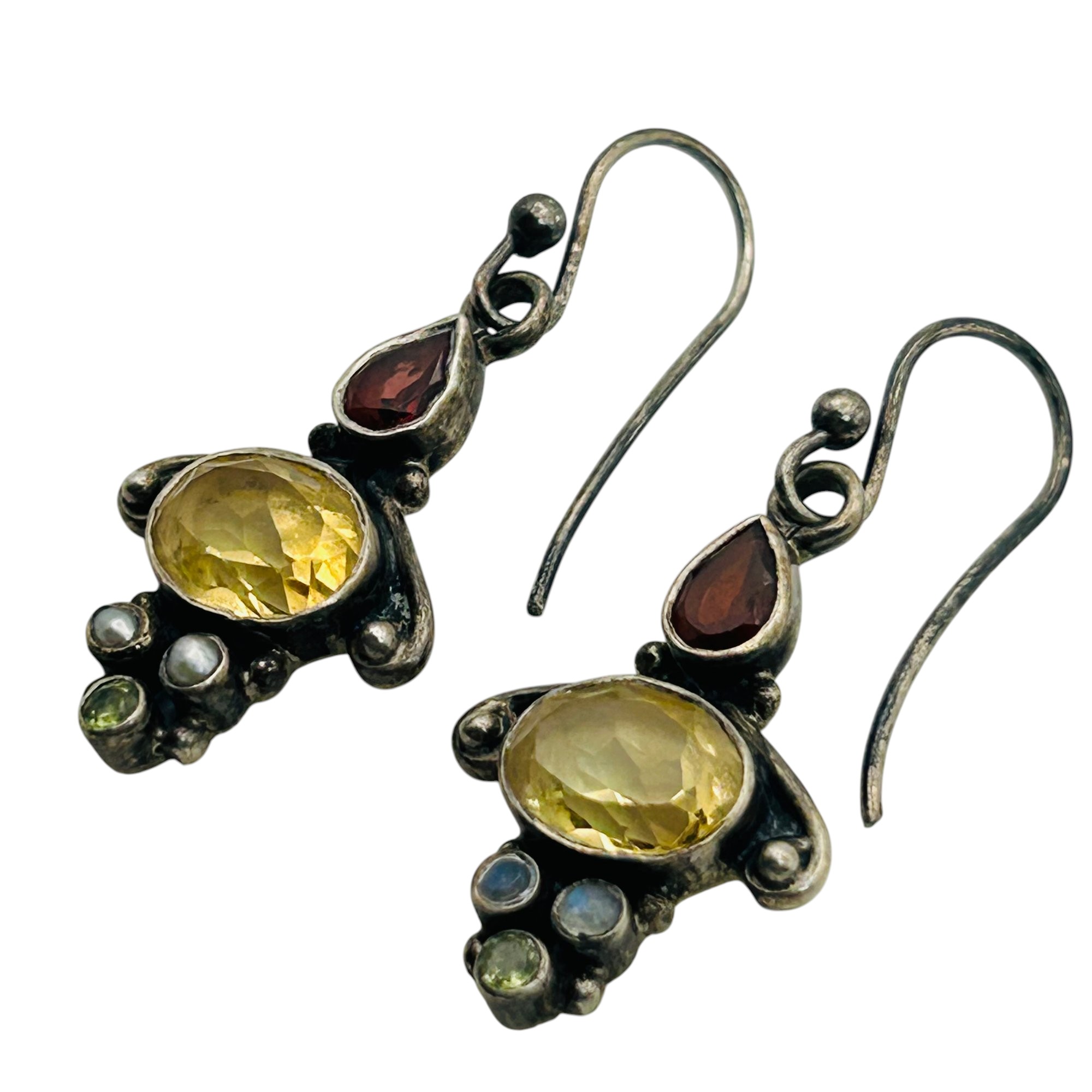 Sterling Multi Gem Earrings