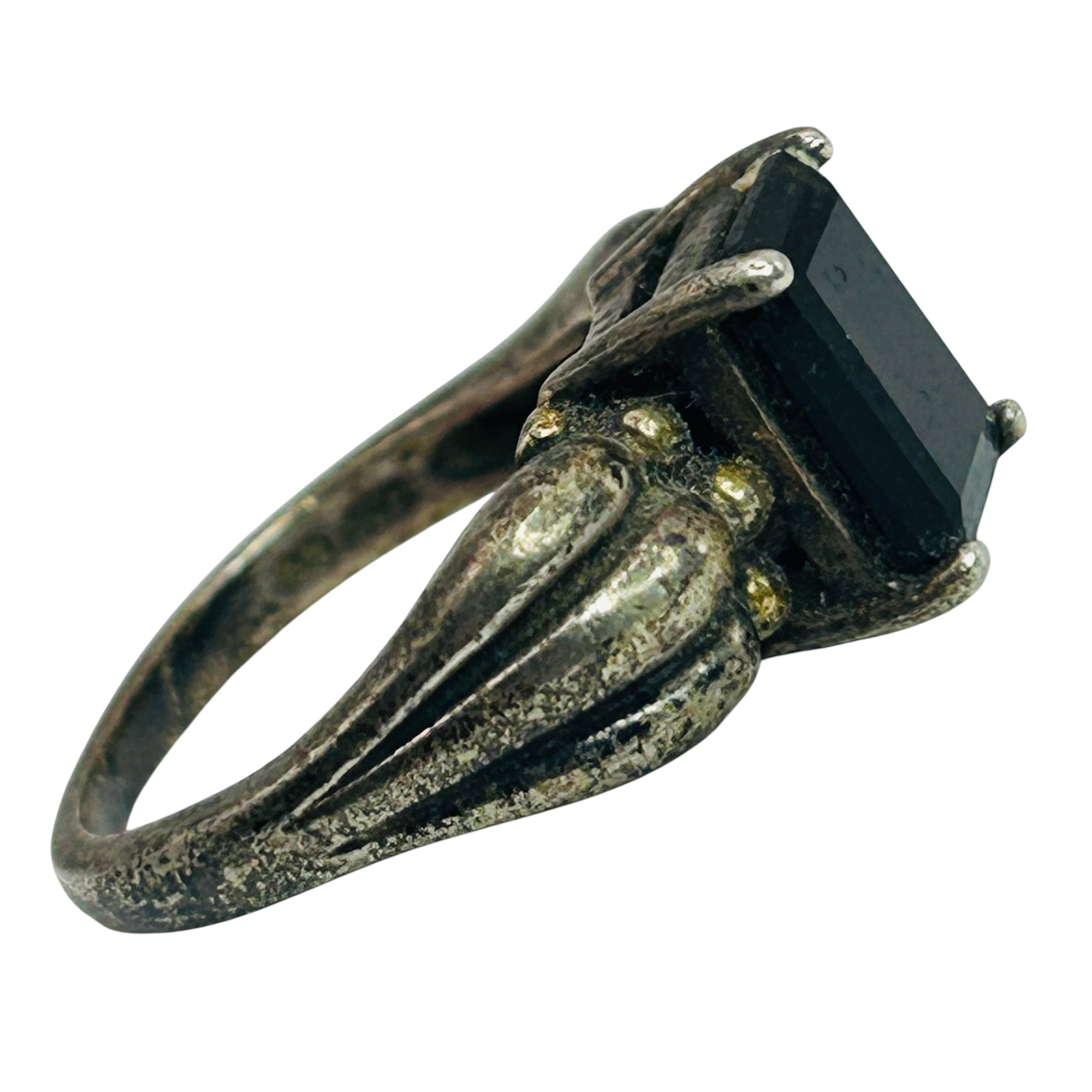 Avon Sterling Smokey Quartz Ring Sz 8