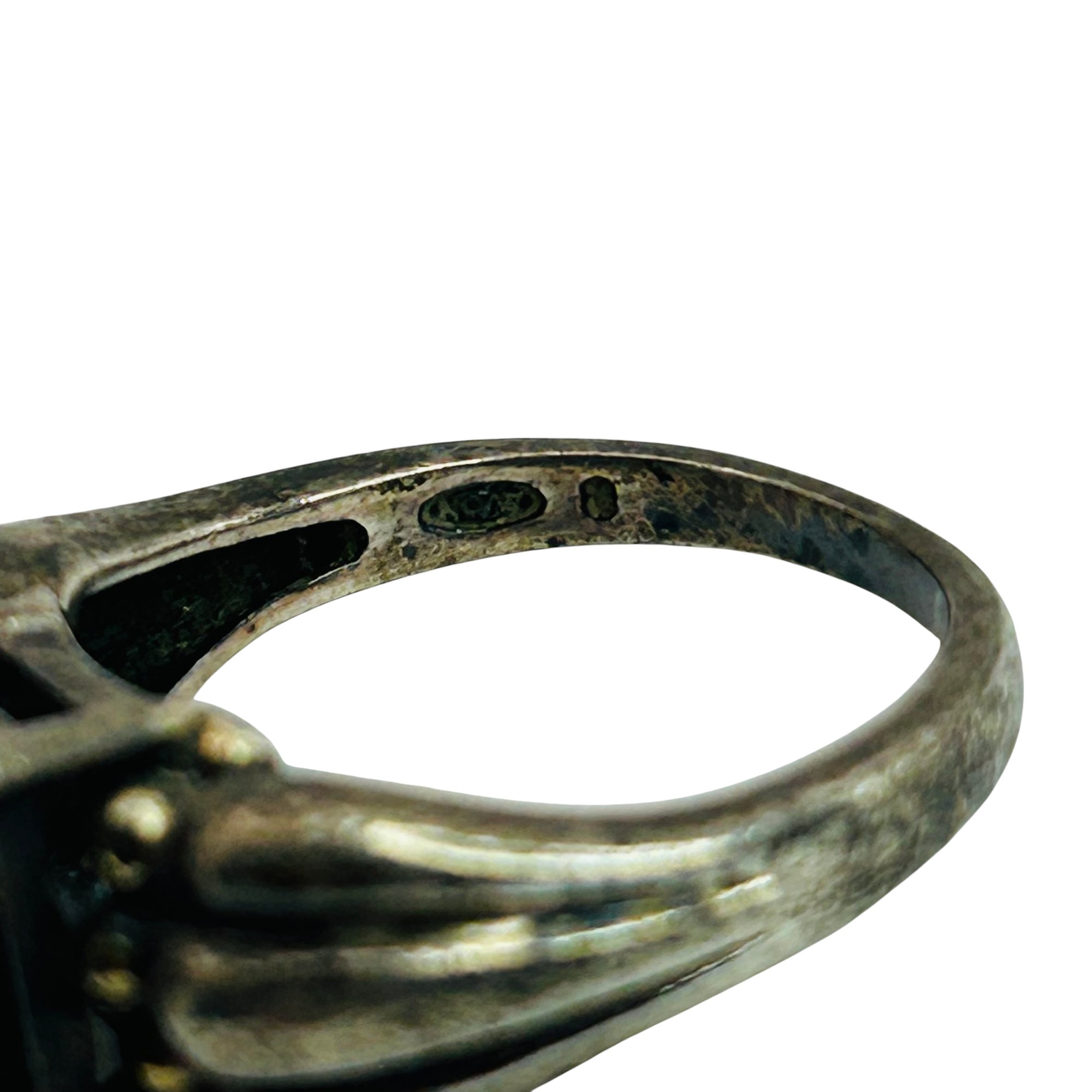 Avon Sterling Smokey Quartz Ring Sz 8