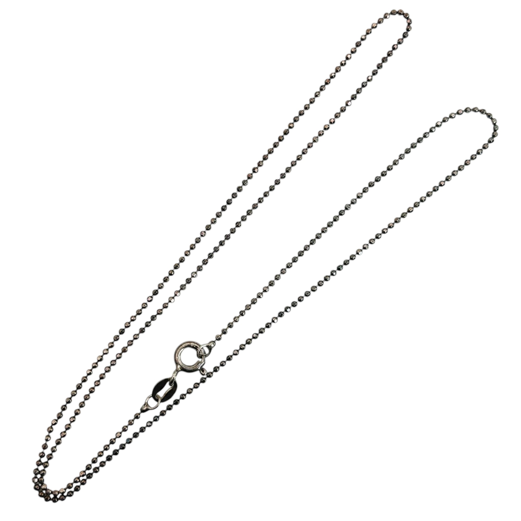 Sterling Bead Chain Necklace