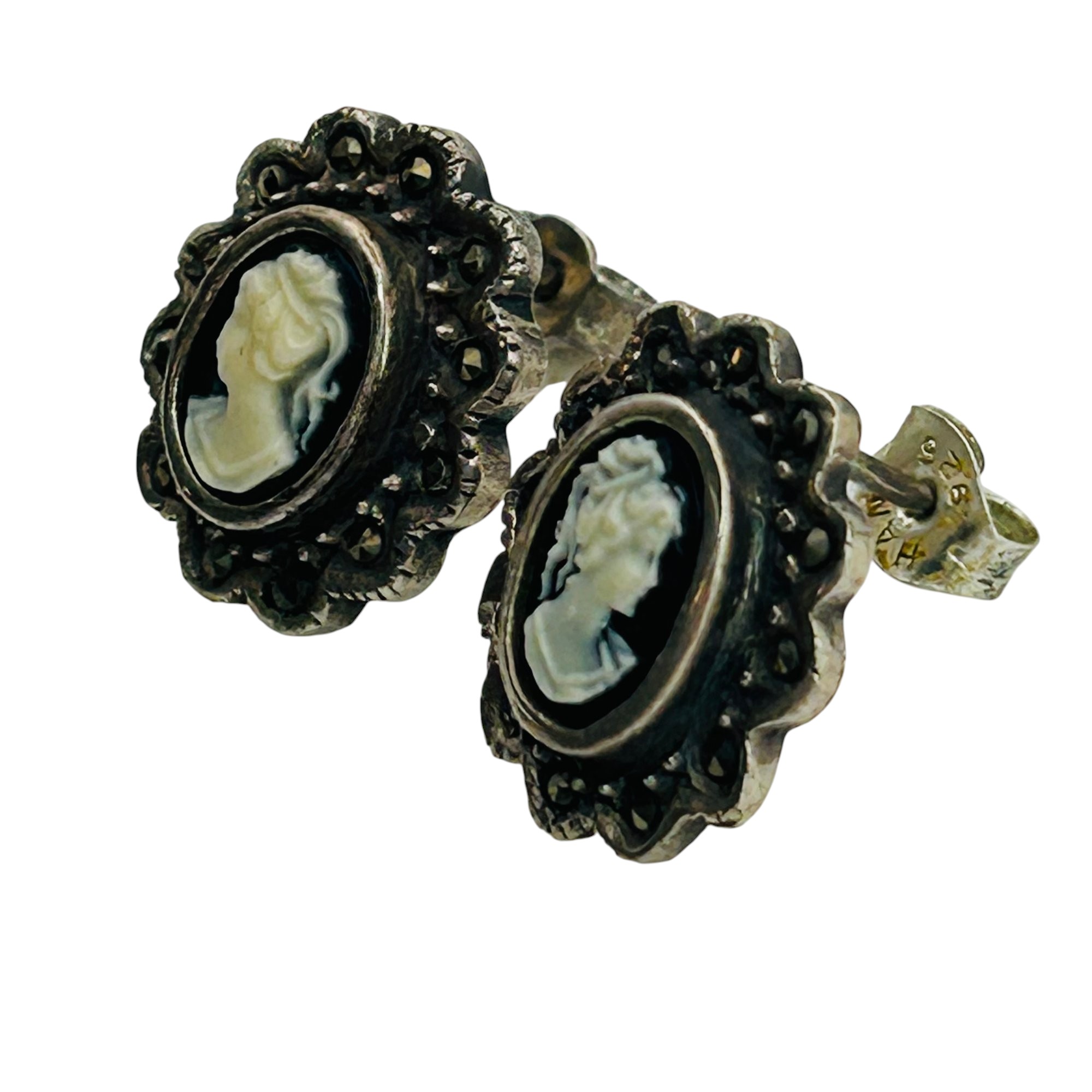 Sterling Cameo Earrings