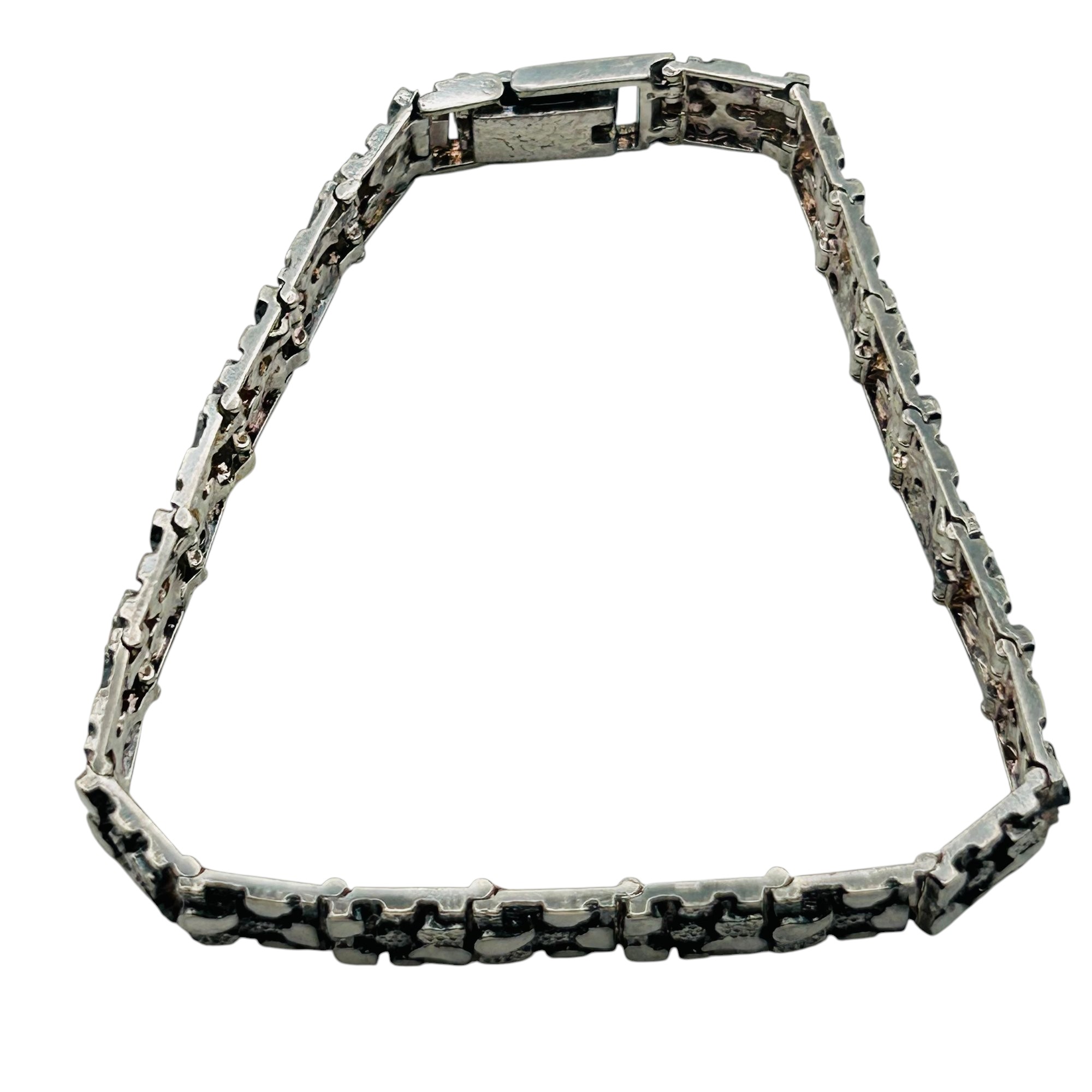 Sterling Nugget Link Bracelet