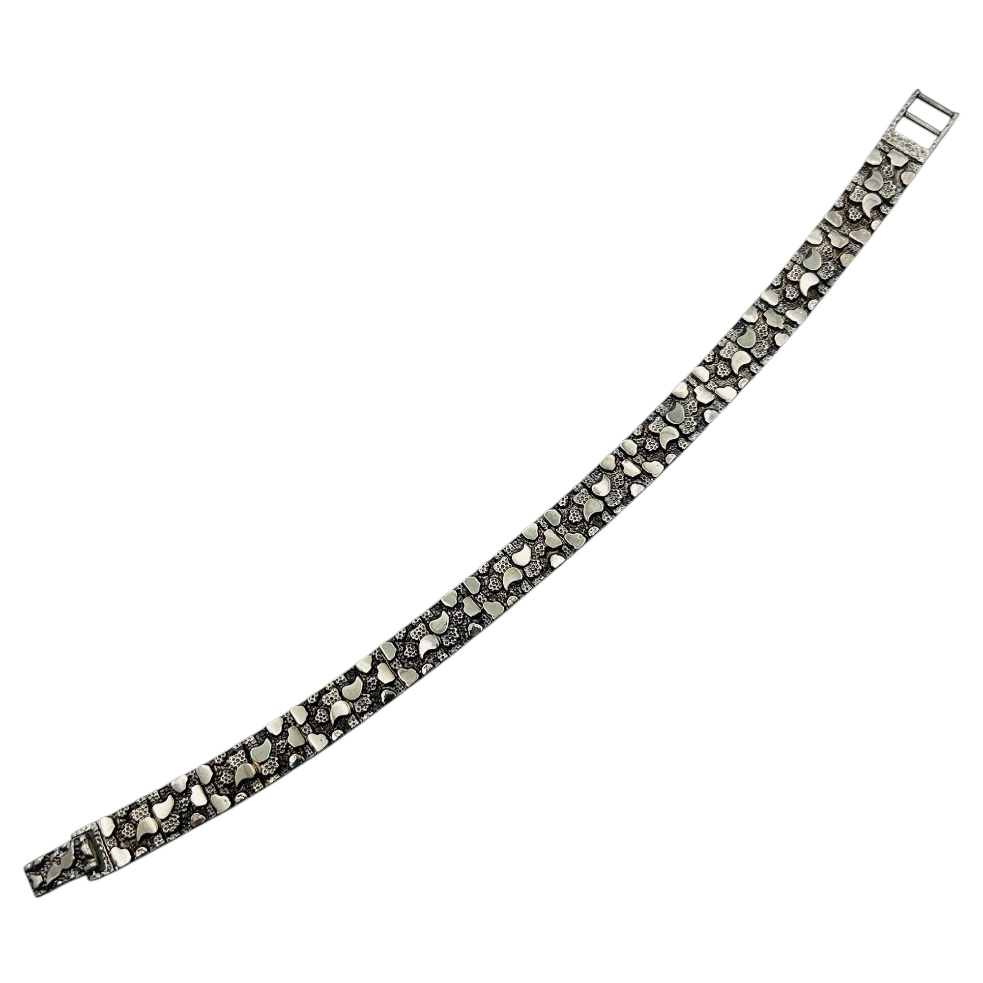 Sterling Nugget Link Bracelet