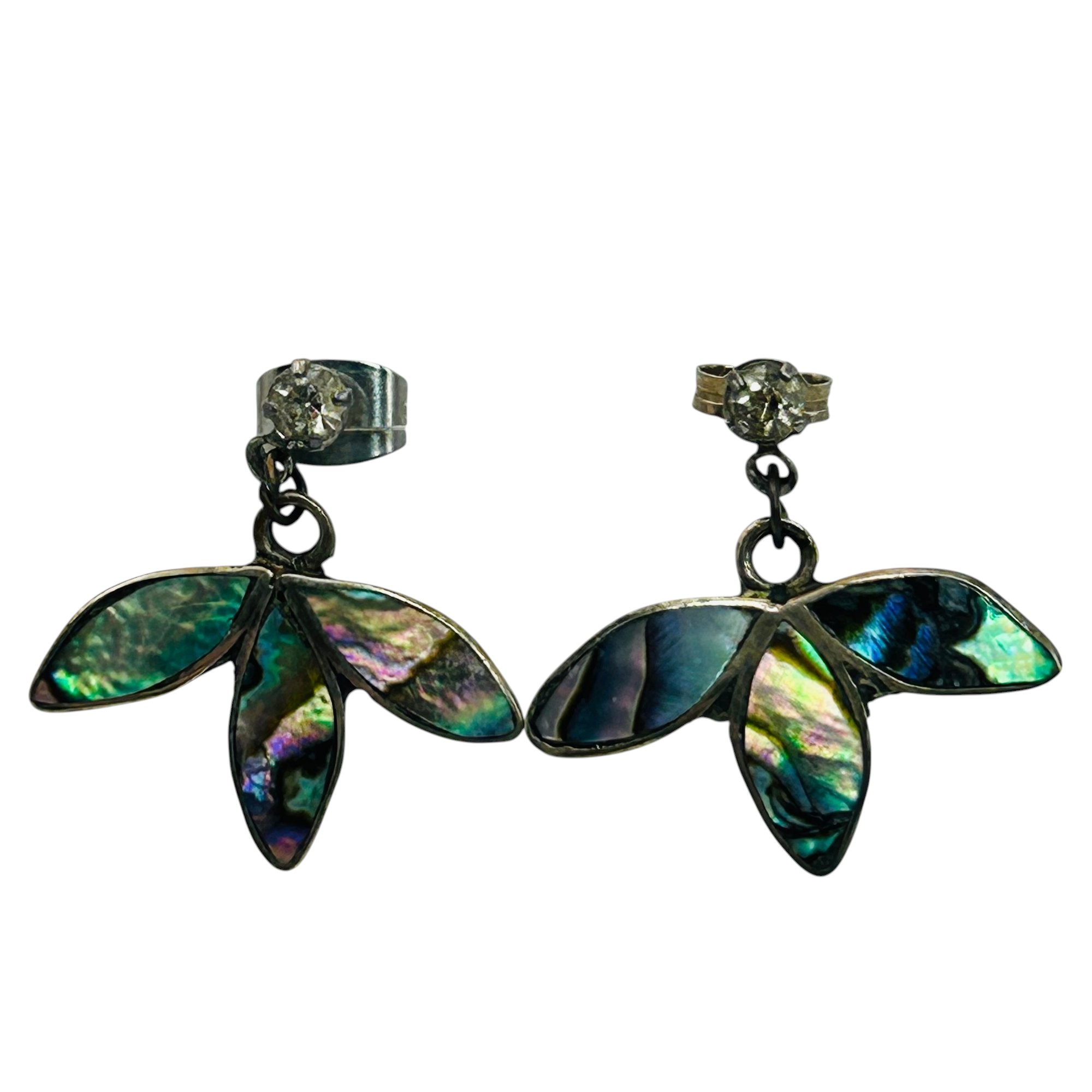 Taxco Mexico Sterling Abalone Earrings