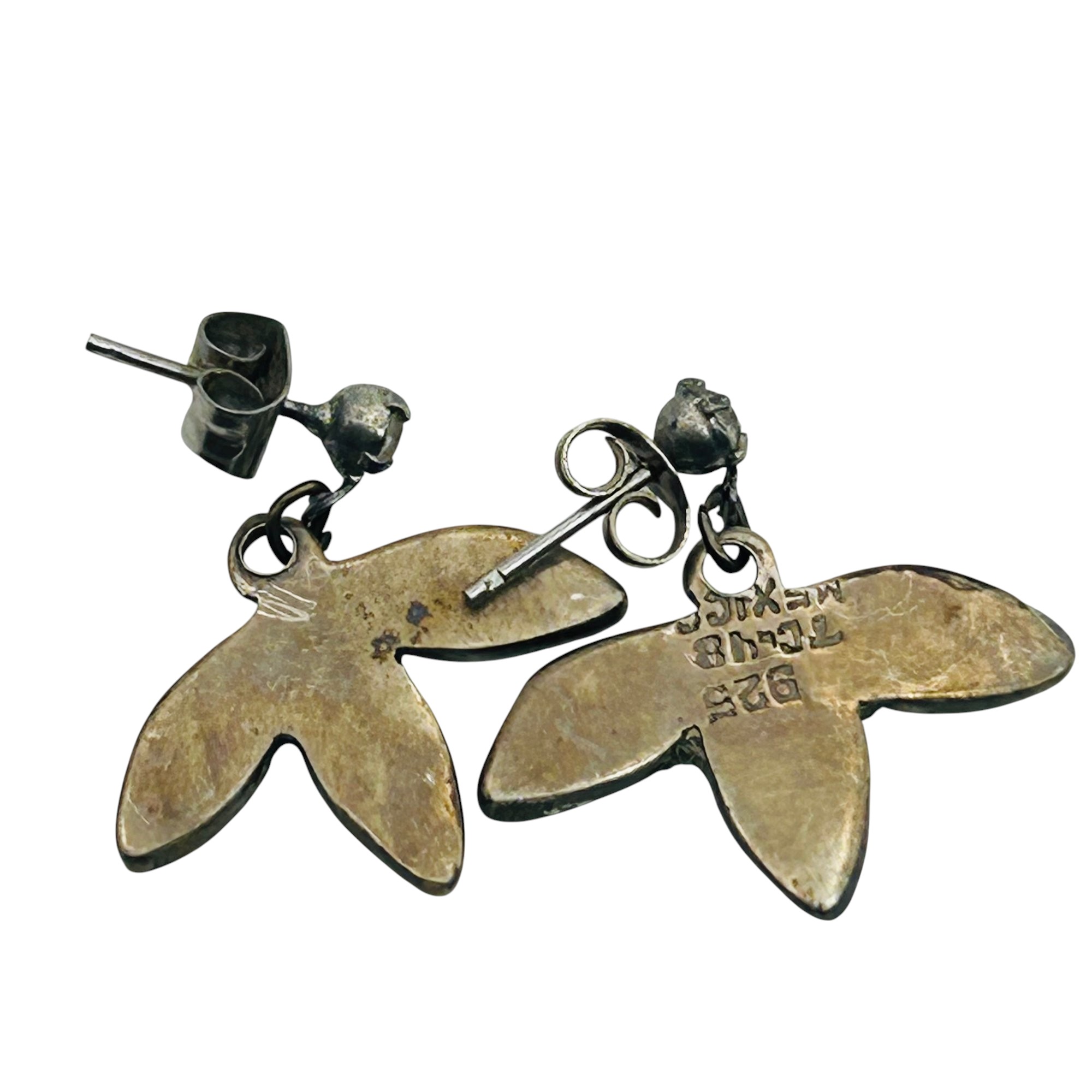 Taxco Mexico Sterling Abalone Earrings