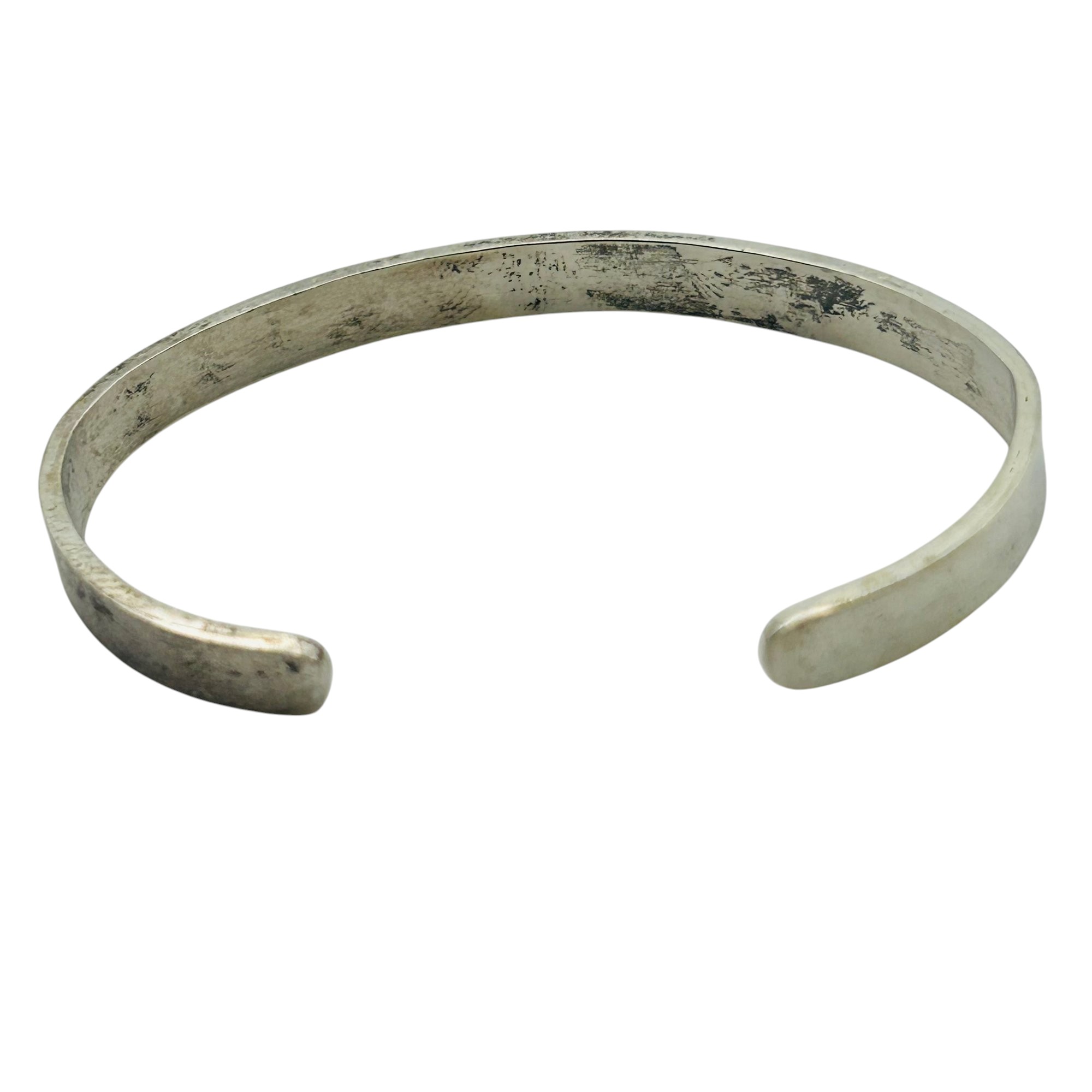 Signed Sterling Wave Cuff Bracelet