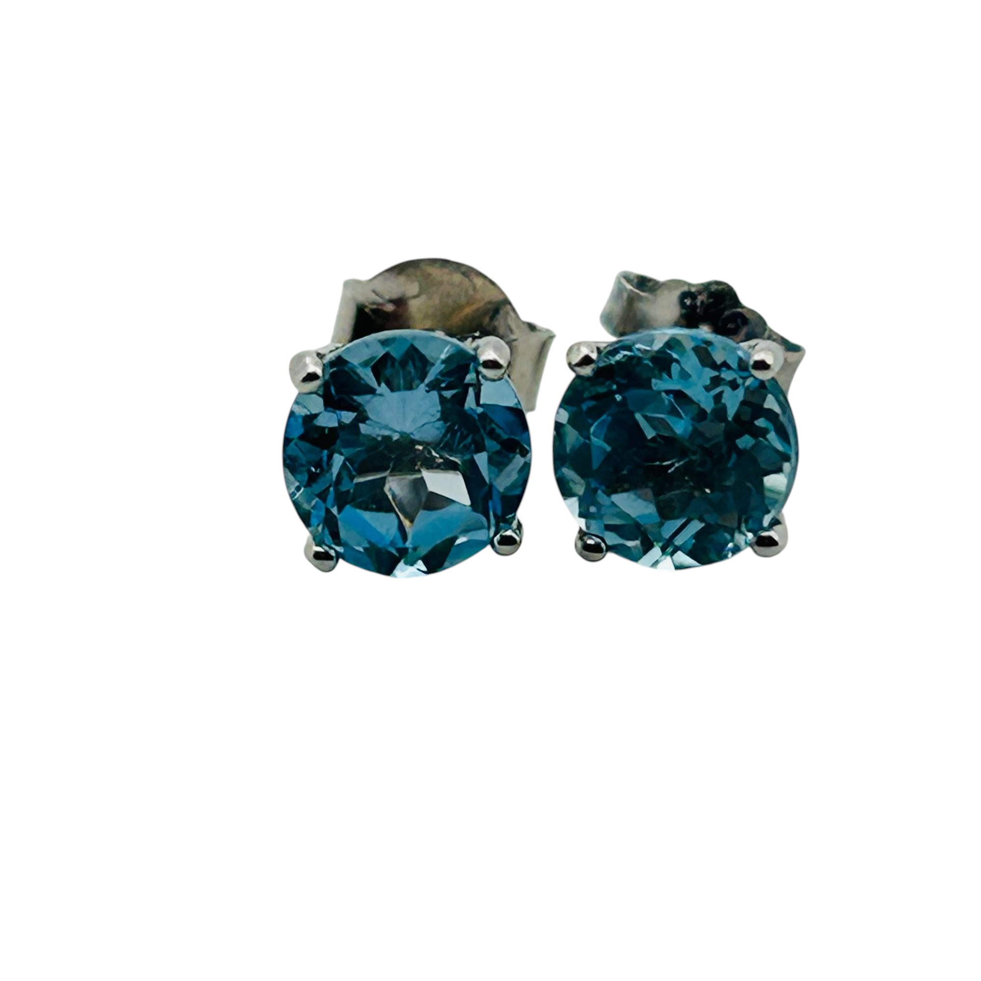 Signed Sterling Topaz Earrings