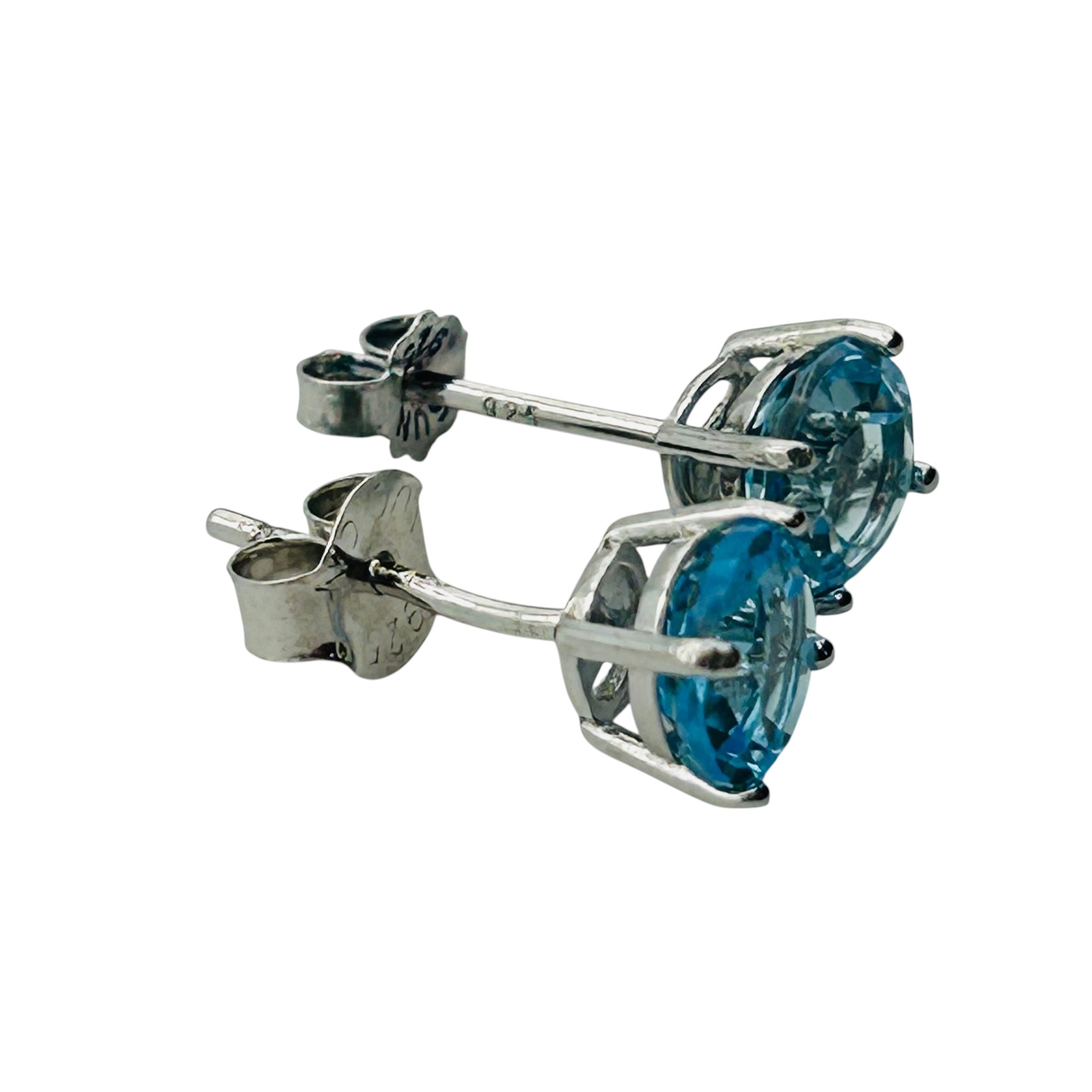 Signed Sterling Topaz Earrings