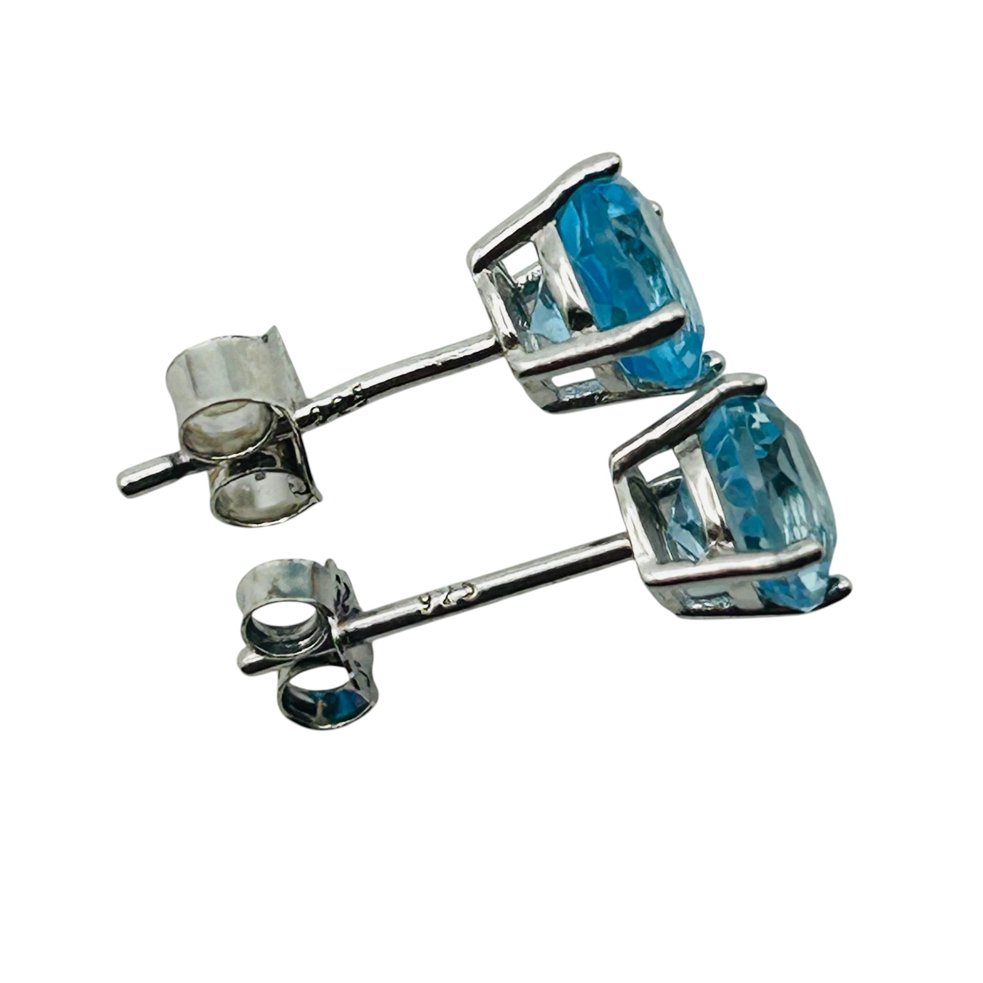 Signed Sterling Topaz Earrings