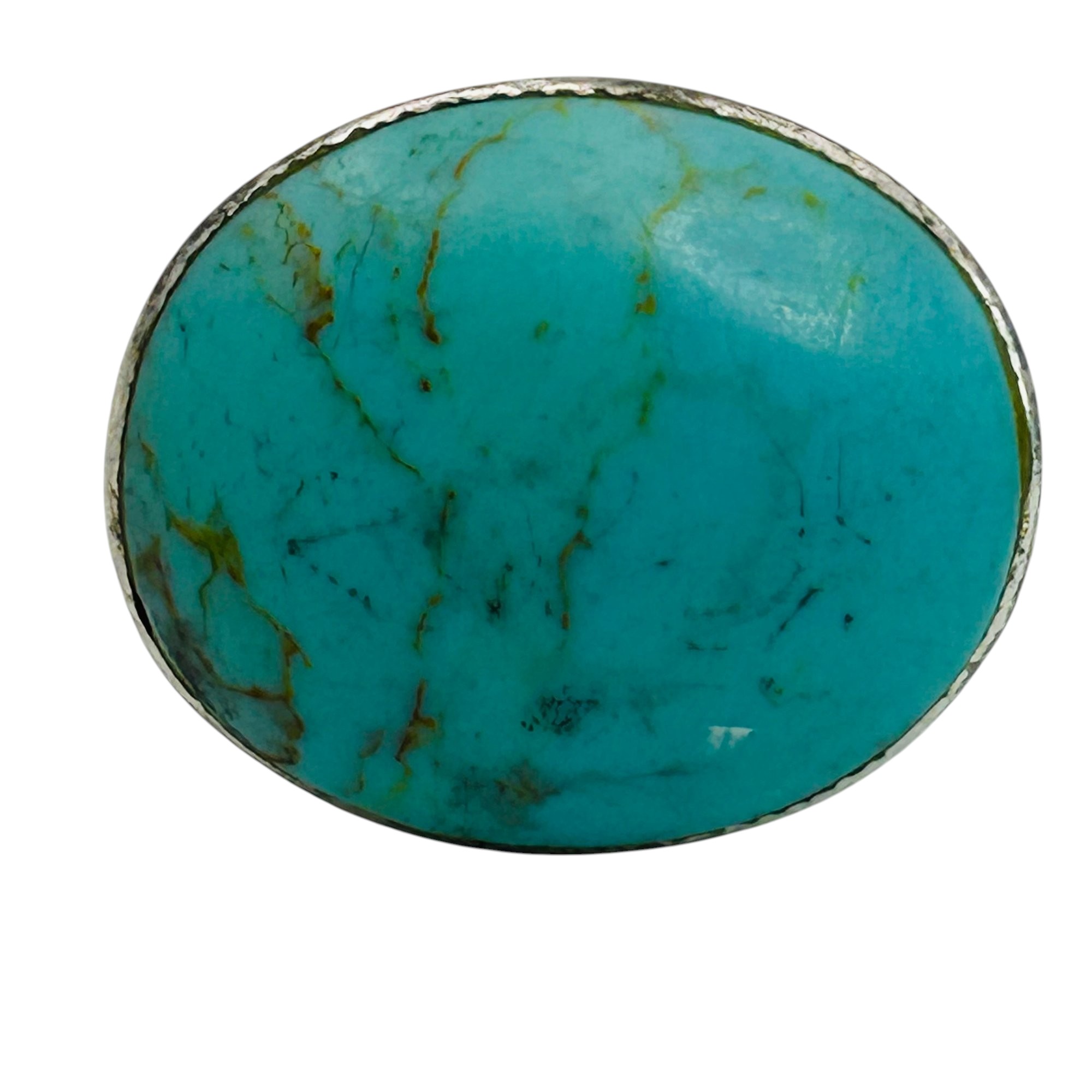 Signed Sterling Turquoise Ring Sz 8