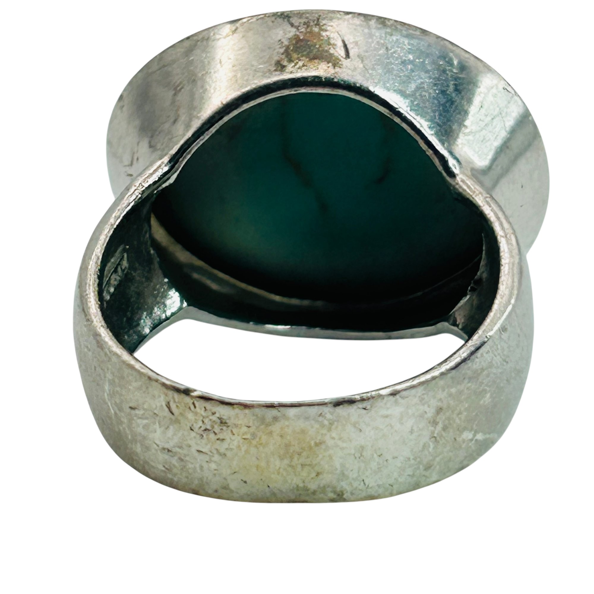 Signed Sterling Turquoise Ring Sz 8
