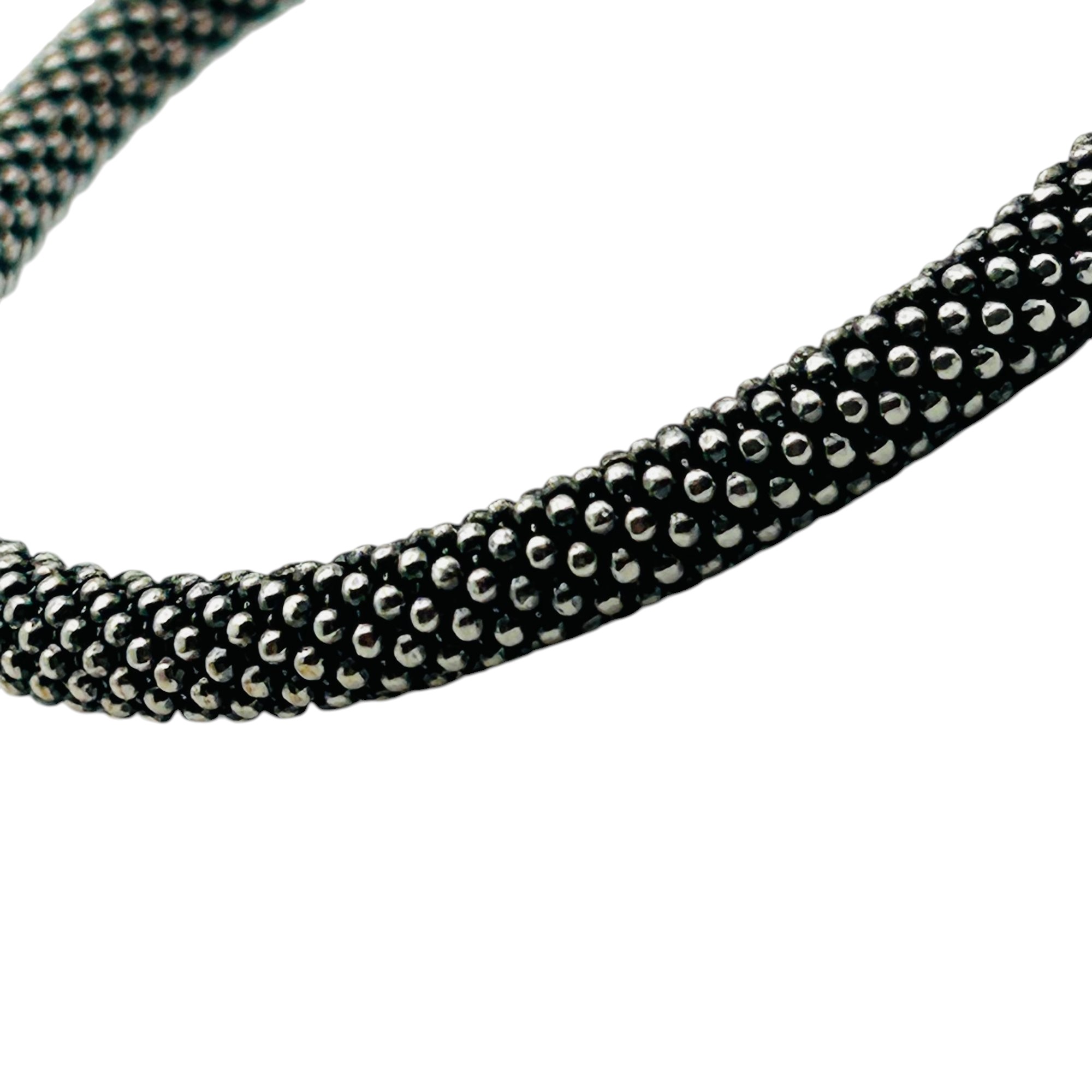 Sterling Popcorn Magnetic Chain Bracelet