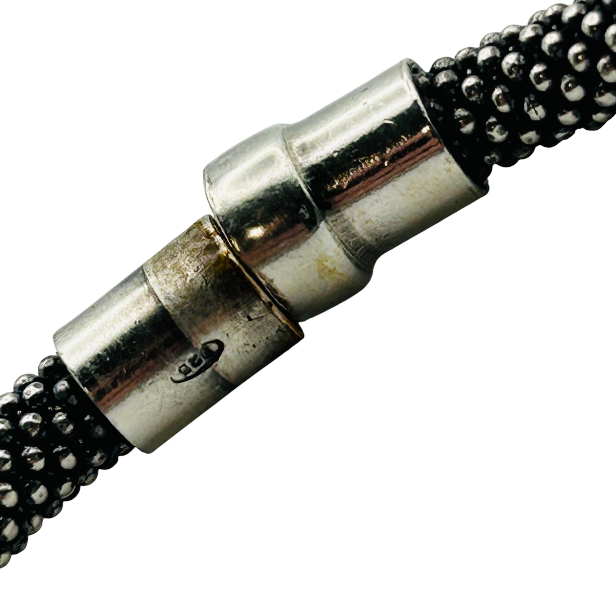 Sterling Popcorn Magnetic Chain Bracelet