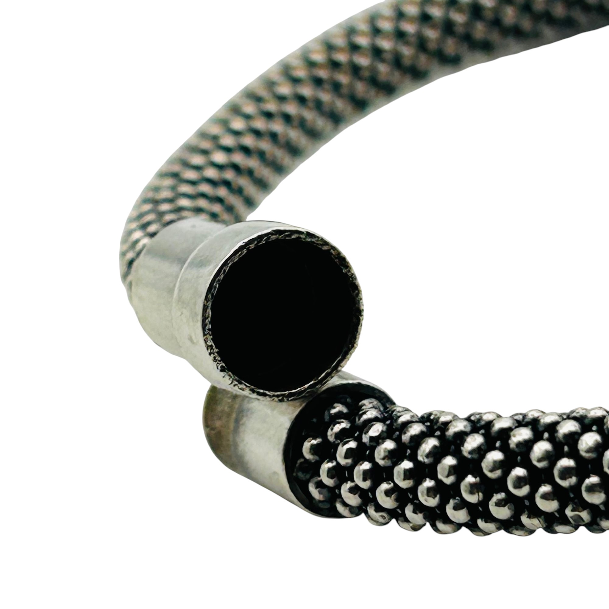 Sterling Popcorn Magnetic Chain Bracelet