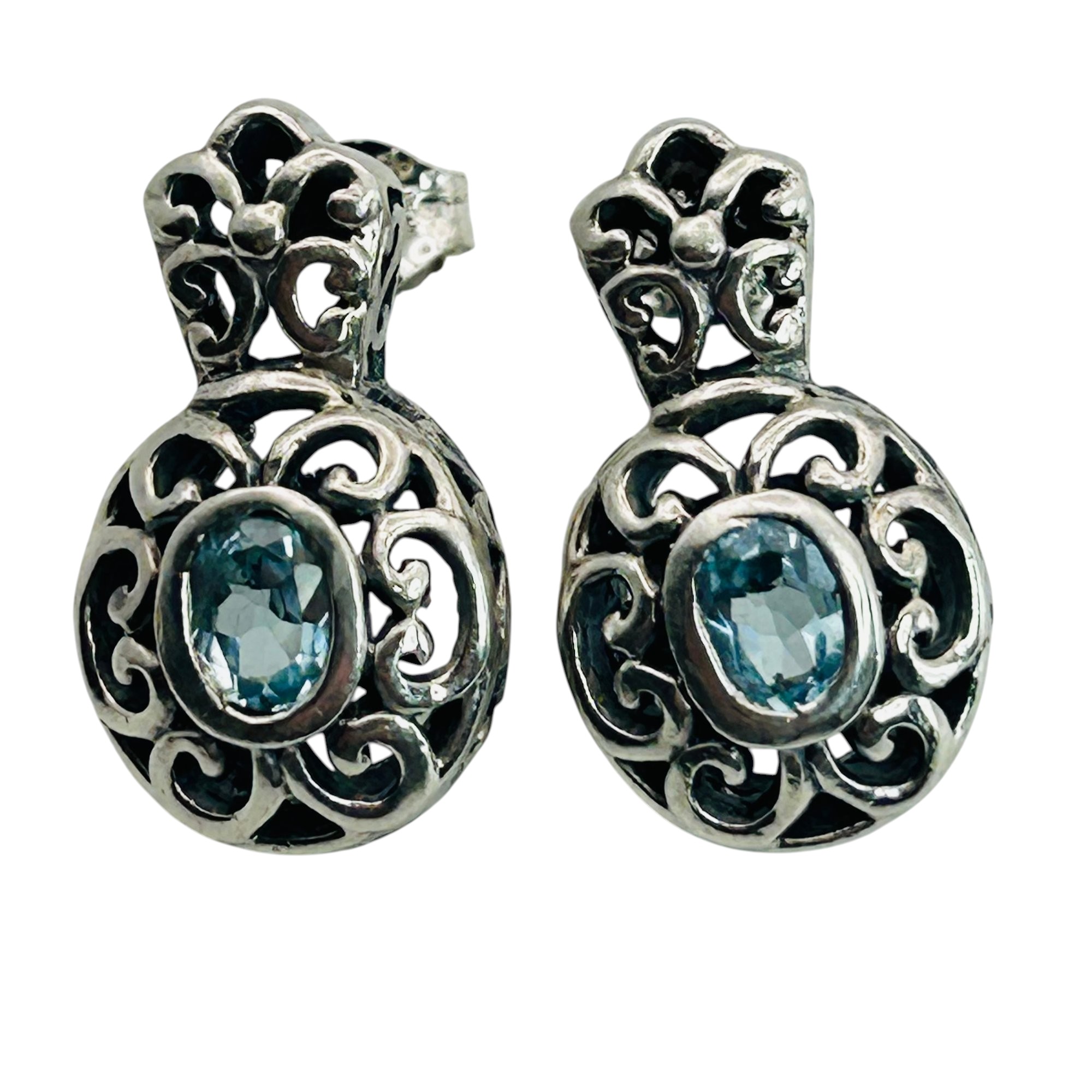 Sterling Topaz Earrings