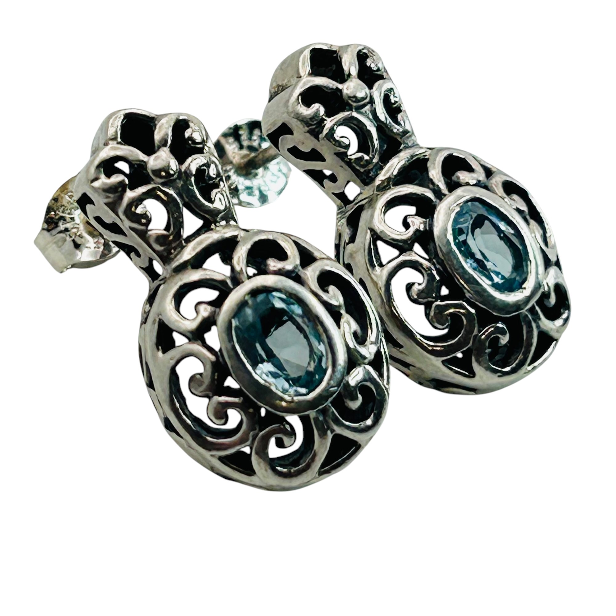 Sterling Topaz Earrings