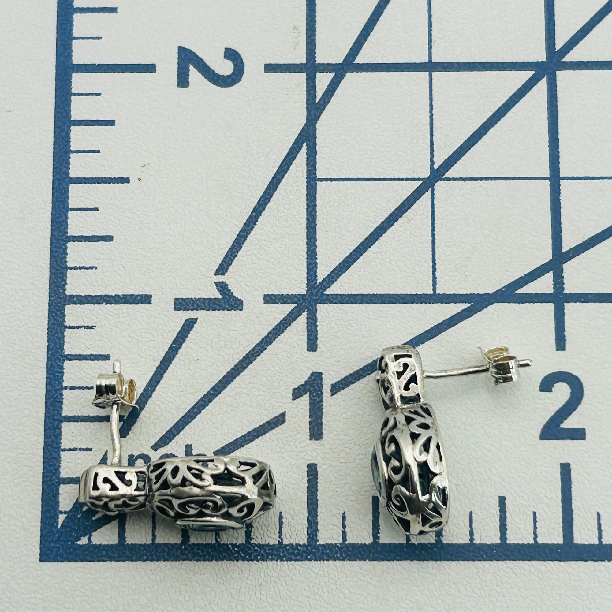 Sterling Topaz Earrings