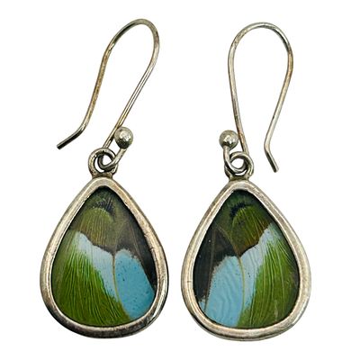 Signed 950 Silver Butterfly Wing Earrings. Signed 950 silver butterfly wing earrings 3.5g