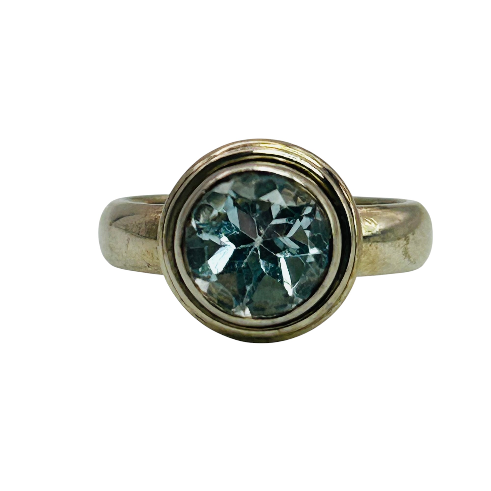 Sterling Topaz Ring Sz 6