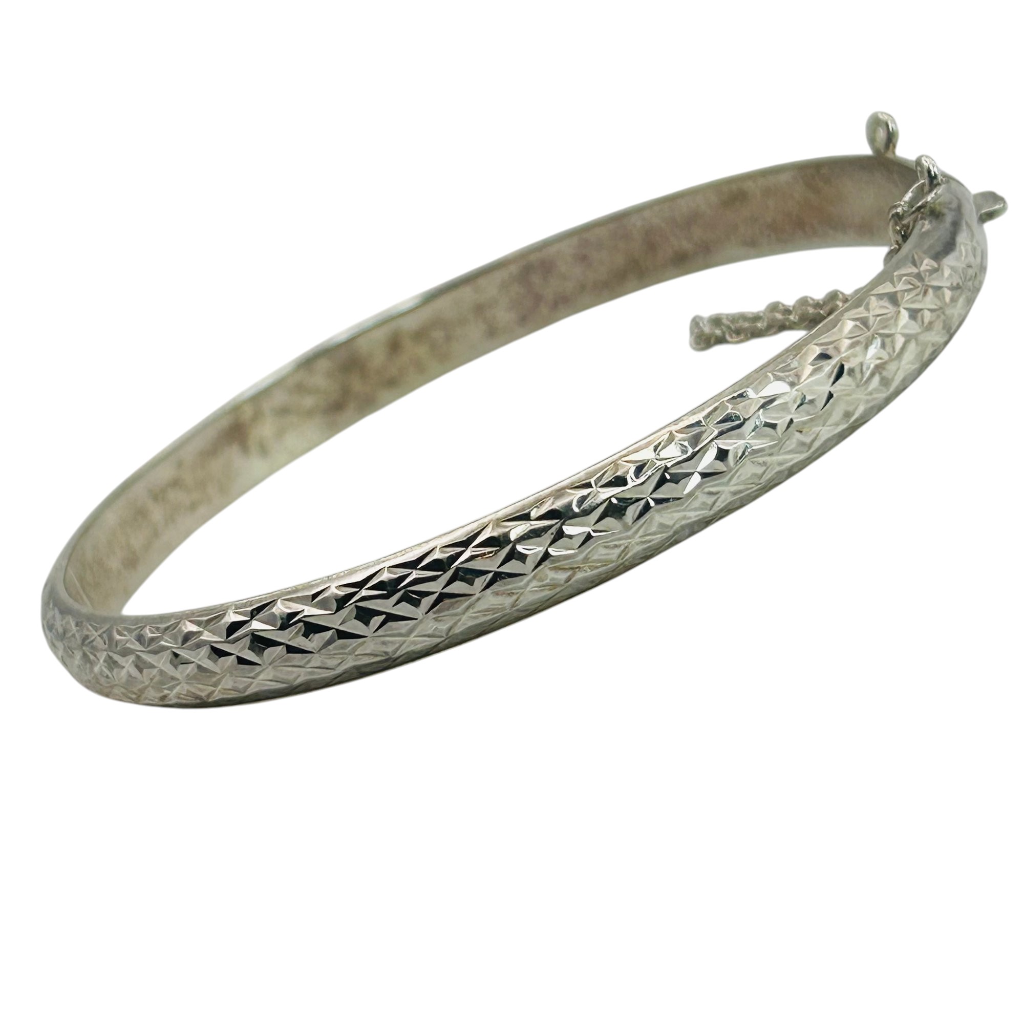 Sterling Bangle Textured Bracelet