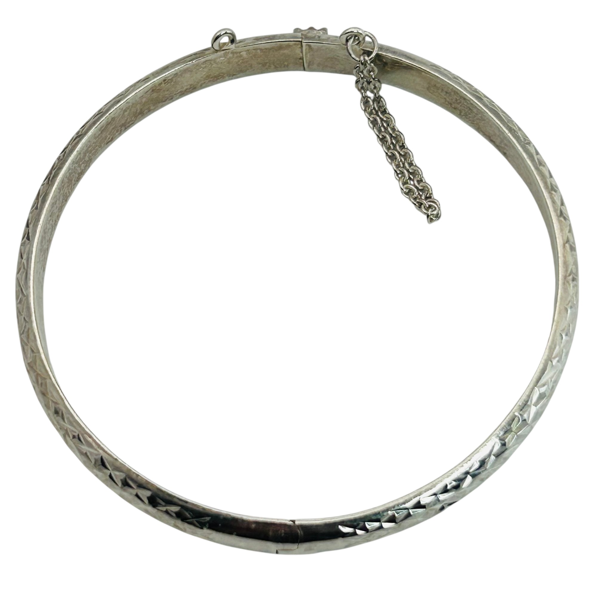 Sterling Bangle Textured Bracelet