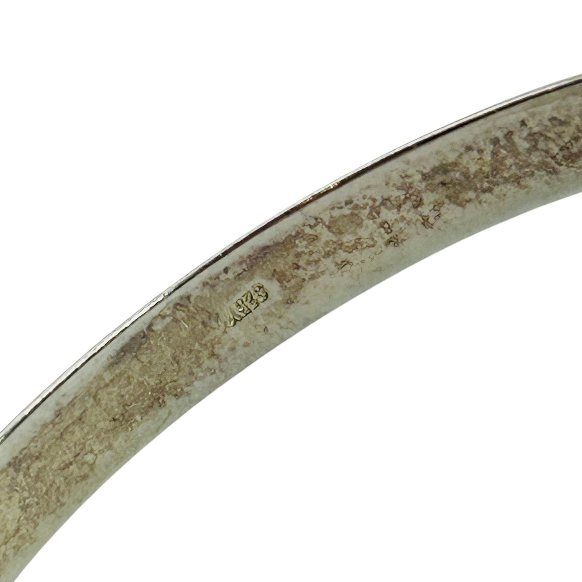 Sterling Bangle Textured Bracelet