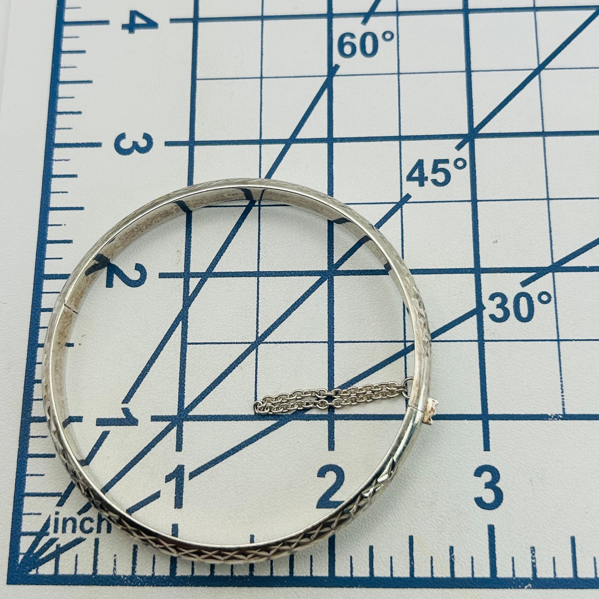 Sterling Bangle Textured Bracelet