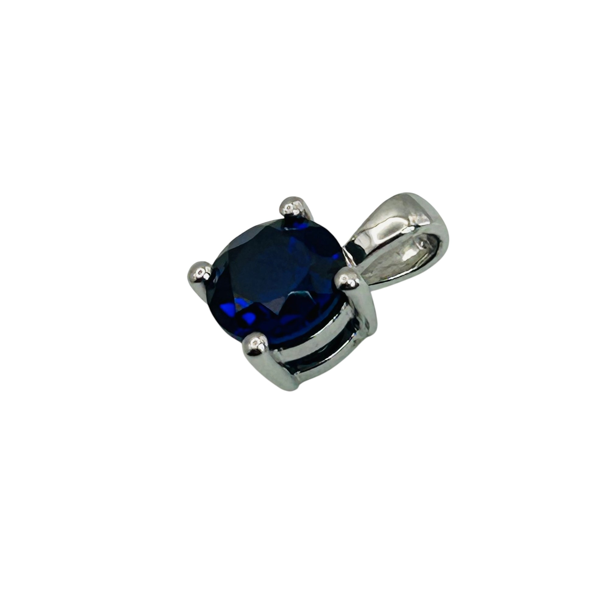 Sterling Sapphire Pendant