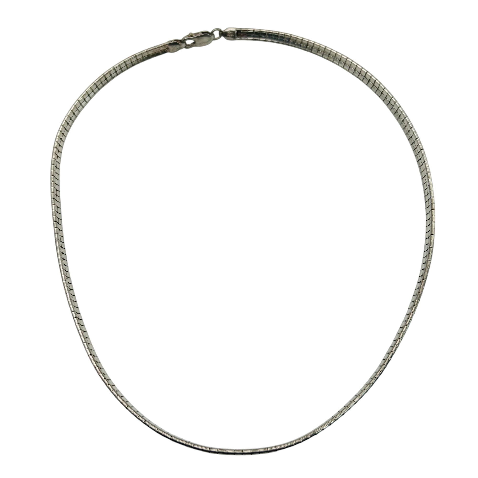 Italy Sterling Flat Snake Chain Necklace