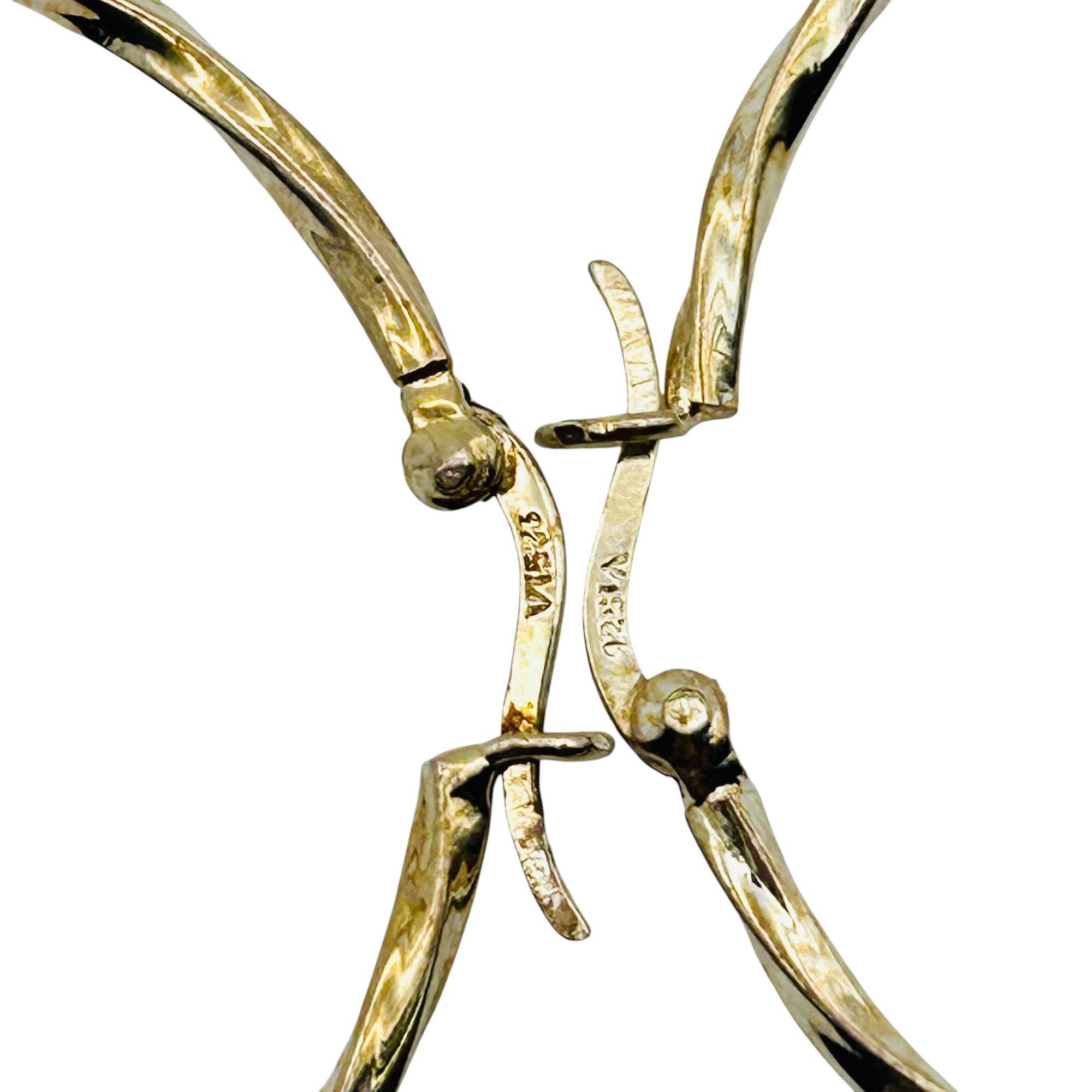 Sterling Twisted Hoop Earrings