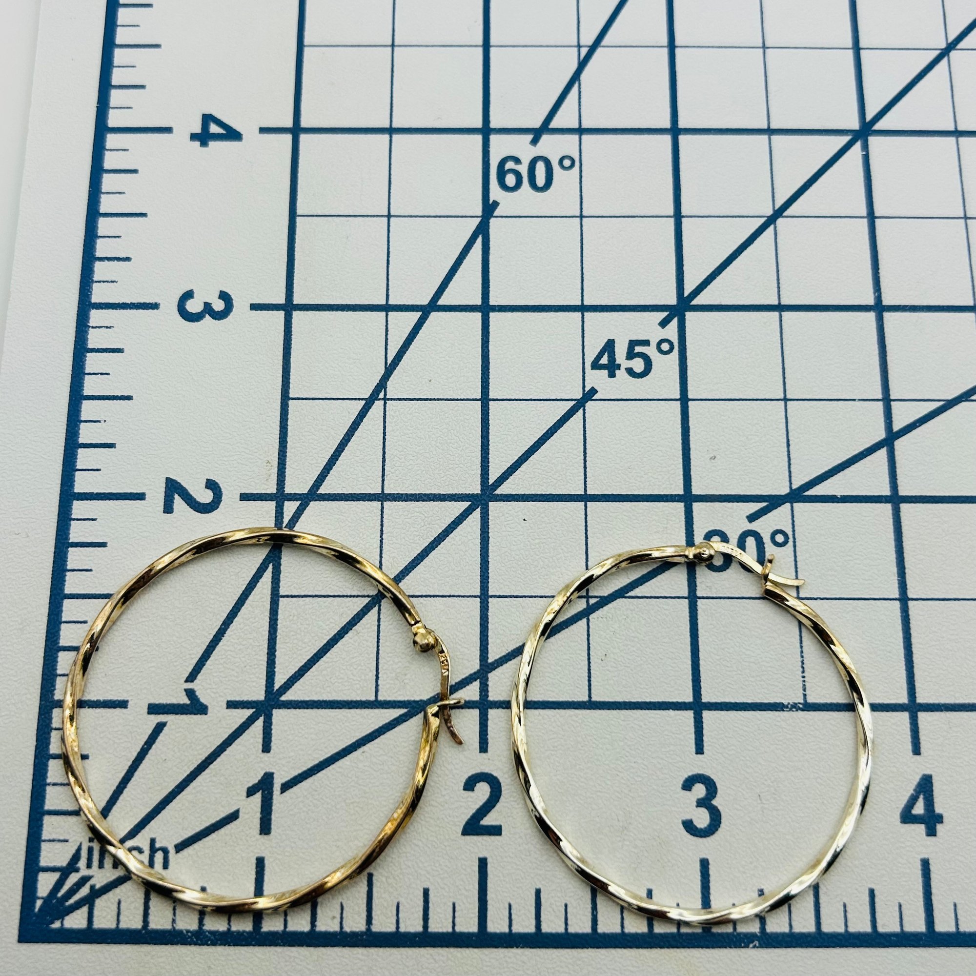 Sterling Twisted Hoop Earrings