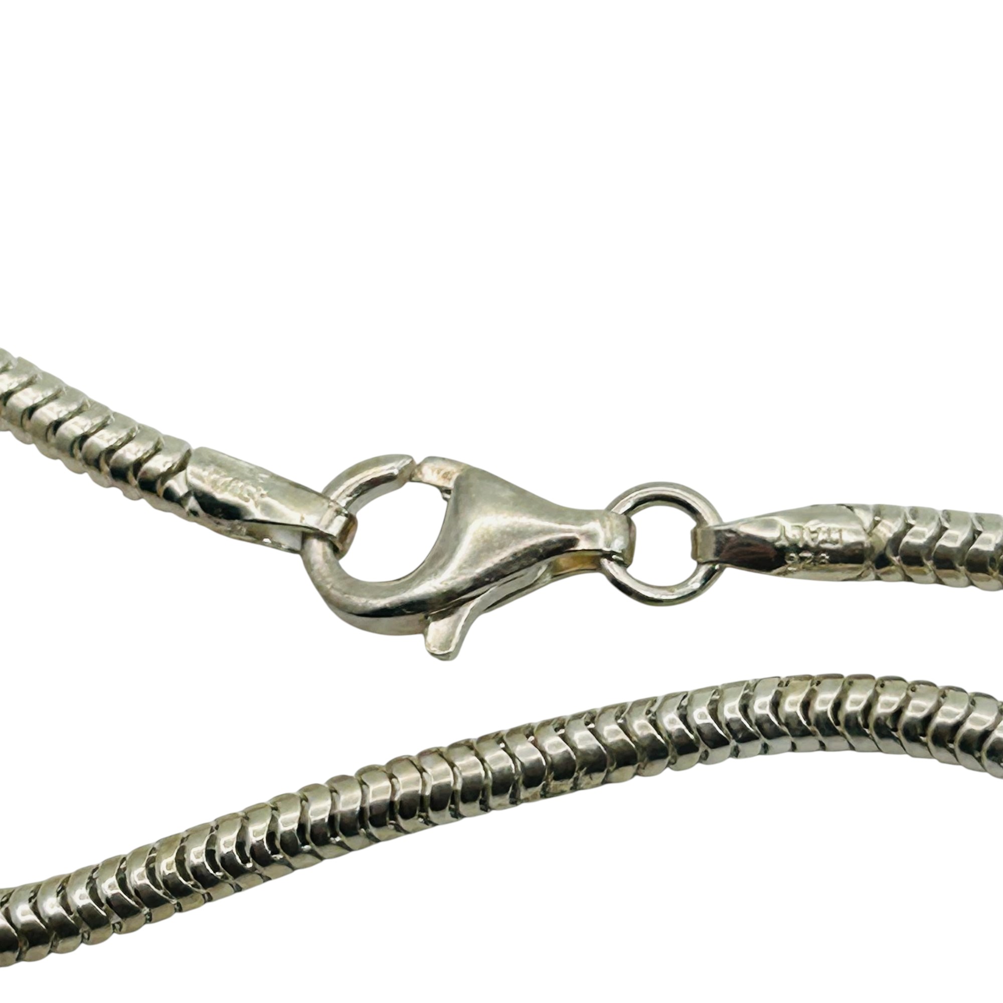 Signed Sterling Round Snake Chain Bracelet