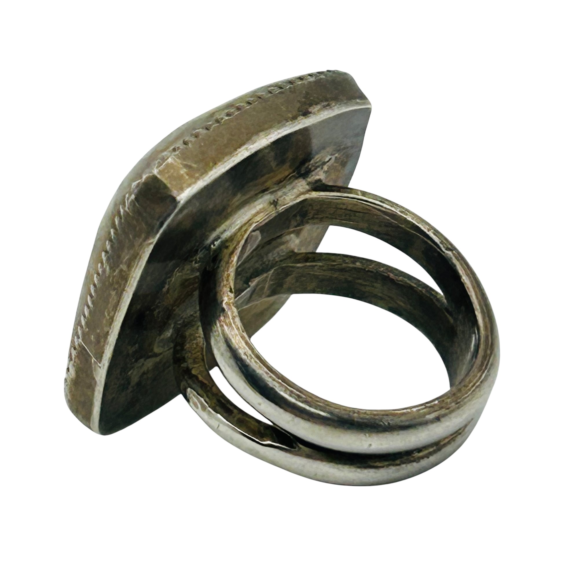 Sterling Tiffany Stone Ring Sz 6