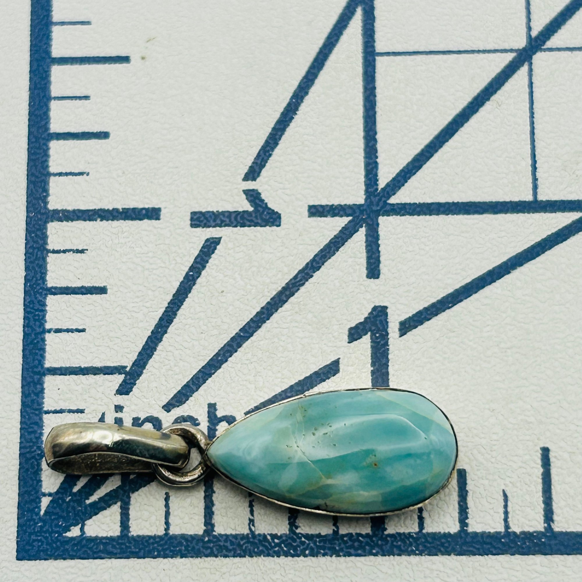 Sterling Larimar Pendant
