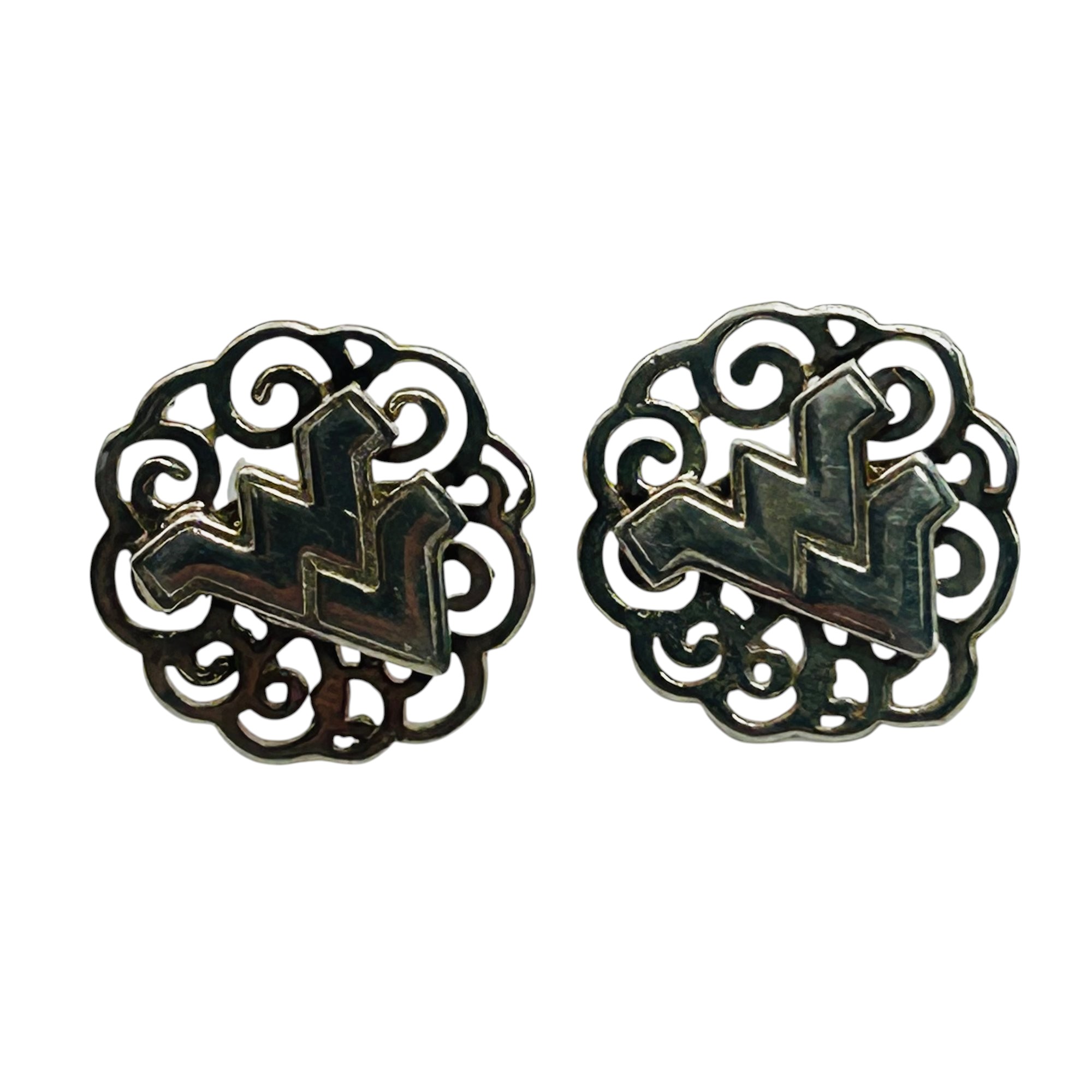 Sterling West Virginia University Earrings