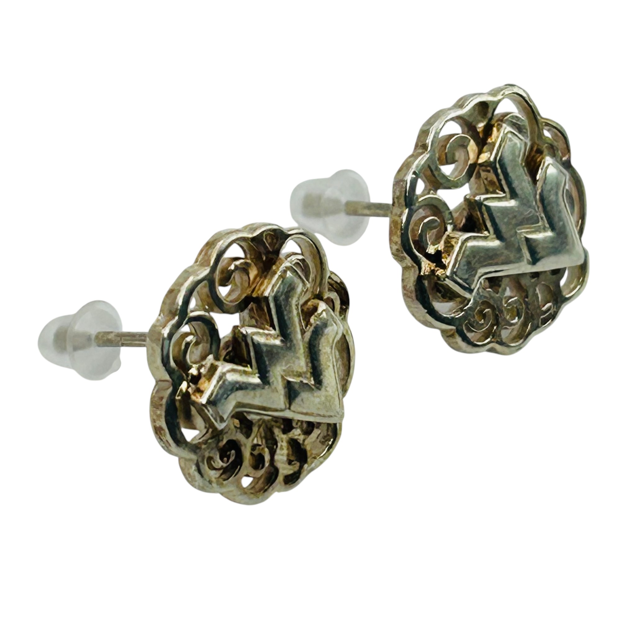 Sterling West Virginia University Earrings